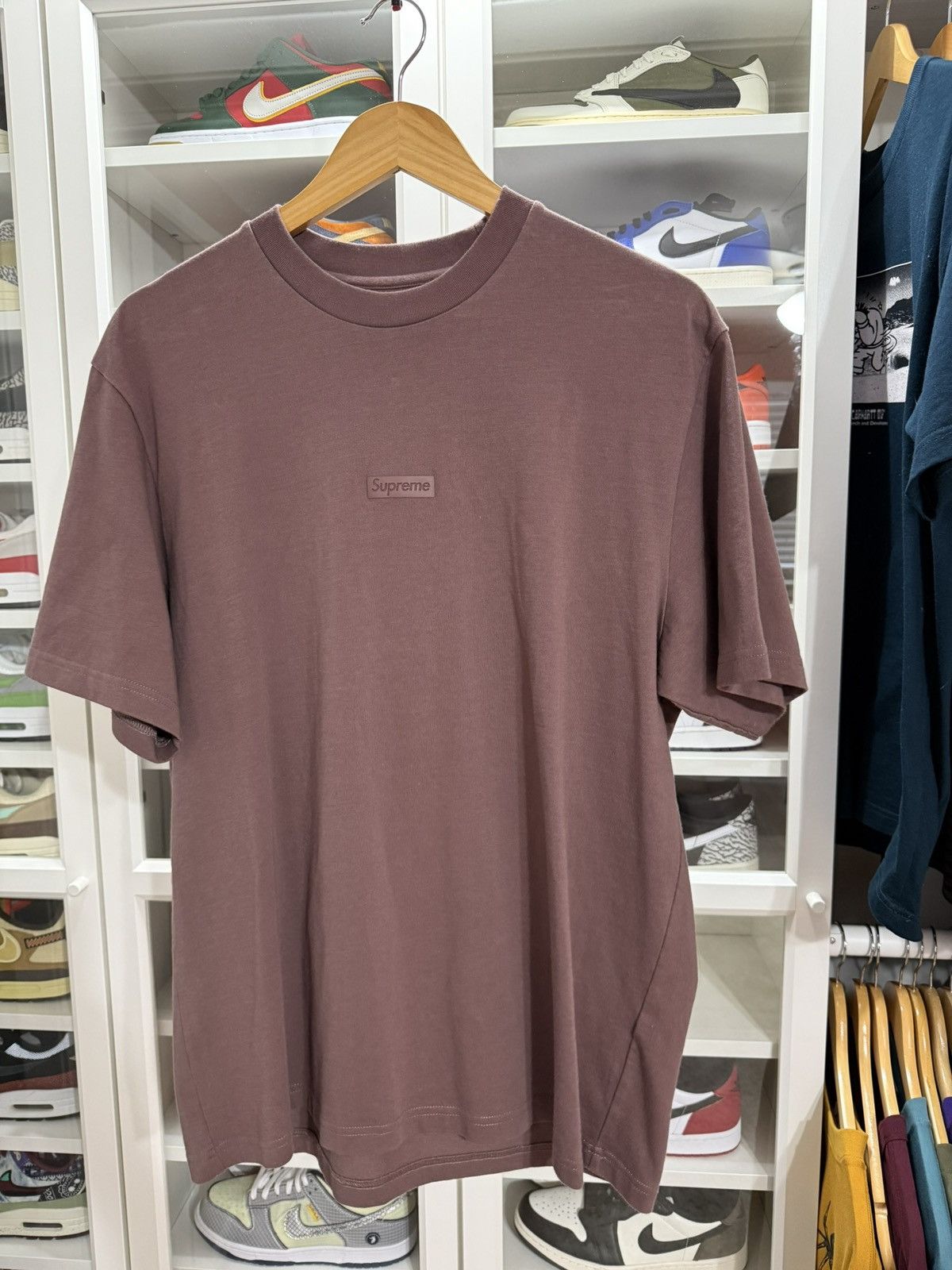 Supreme Supreme High Density Small Box S/S Top - Dusty Plum | Grailed 