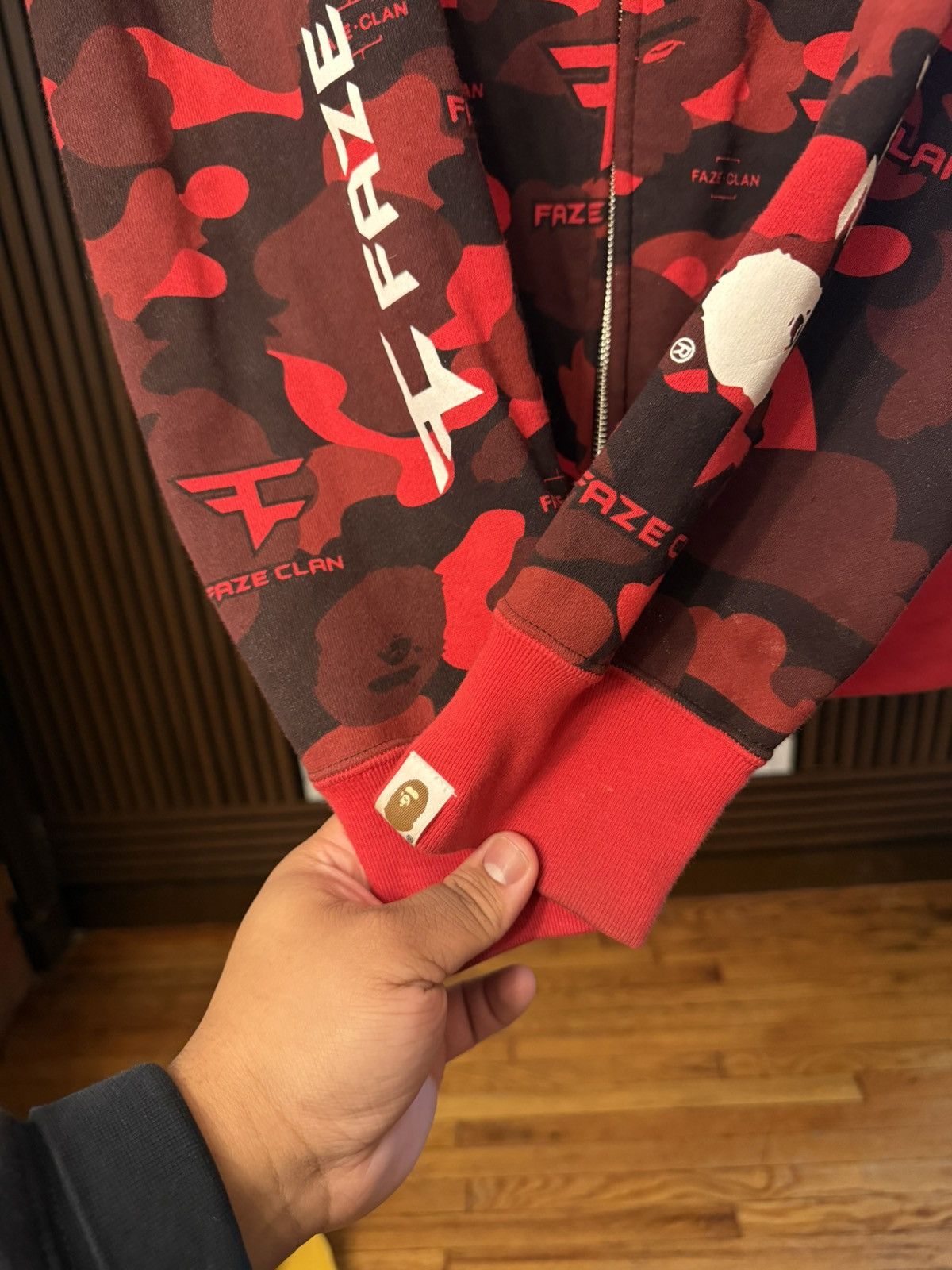 Bape BAPE x FAZE CLAN FULL ZIP HOODIE RED LARGE Size US L / EU 52-54 / 3 - 6 Thumbnail