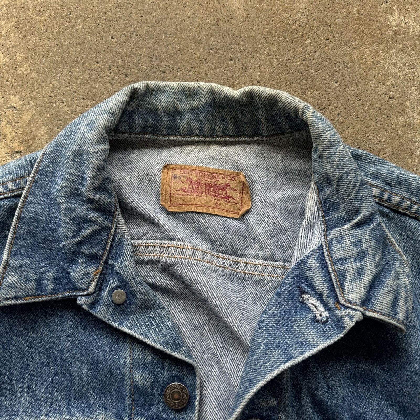 Levi's 70s Levi's Thrashed Faded Trucker Jacket USA ERD Grunge Size US S / EU 44-46 / 1 - 5 Thumbnail