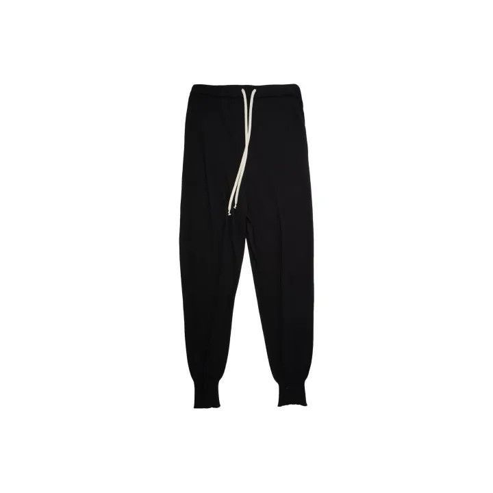 Rick Owens Black Drawstring Track Pants for Men -2507