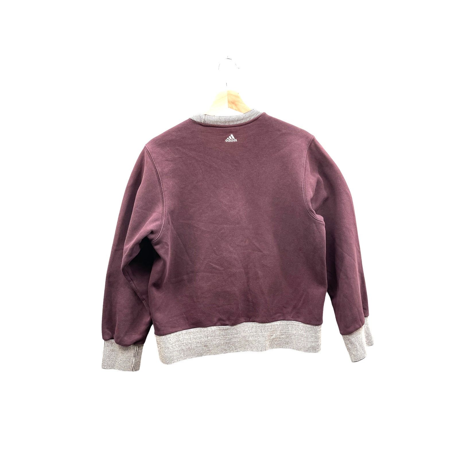 Adidas × Vintage Vintage 2000's Adidas Embroidered Maroon Sweatshirt Size US XS / EU 42 / 0 - 2 Thumbnail