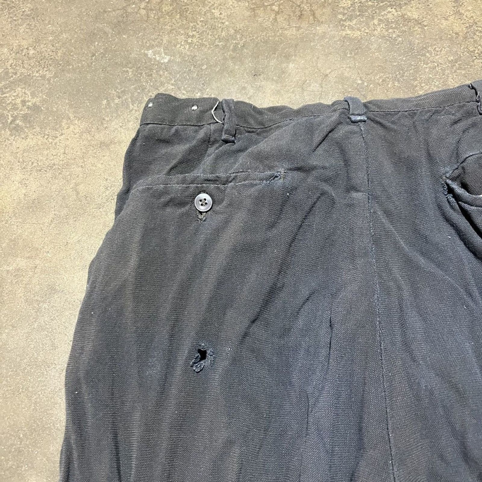 Vintage Vintage 50s Black Gabardine/Rayon Conmar Pants 26x29 Size 26" / US 2 / IT 38 - 8 Thumbnail
