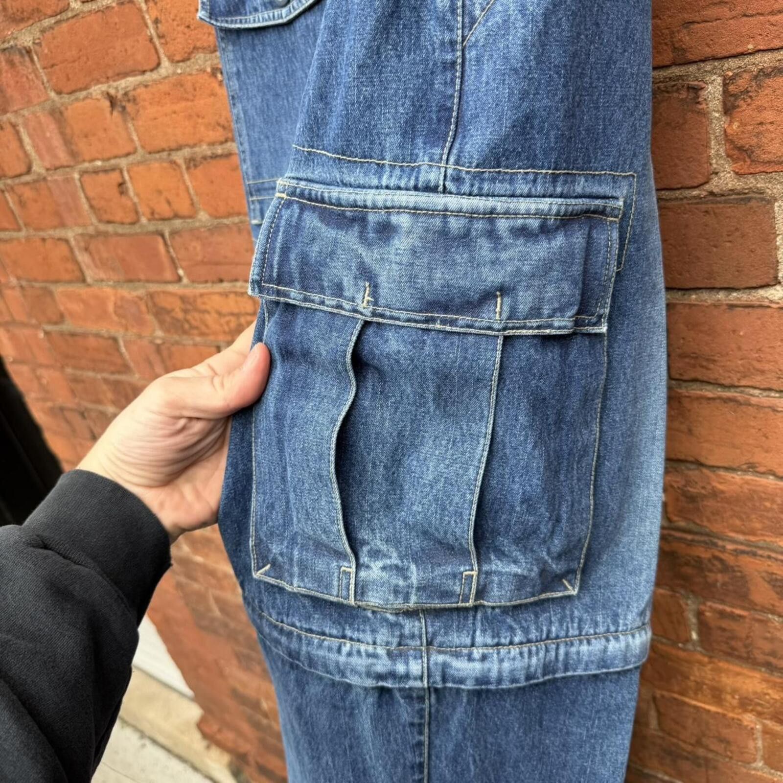 Other Vintage baileys point zip off denim cargo jeans 00s 32x30 Size US 32 / EU 48 - 7 Thumbnail