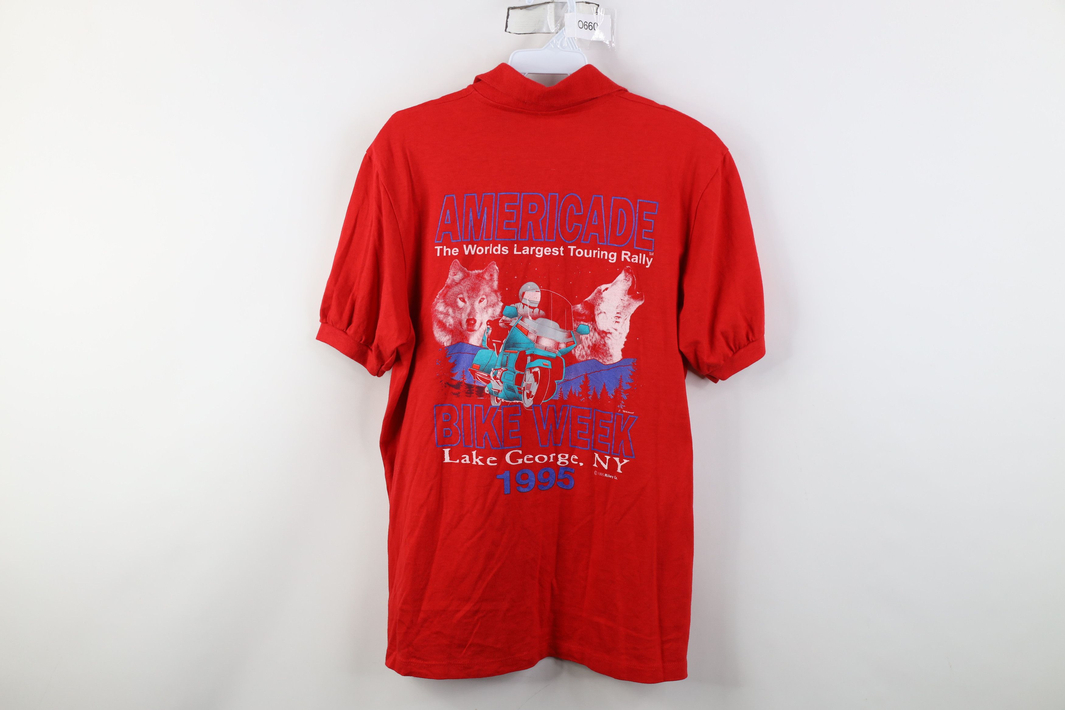 Vintage Vintage 90s Americade Bike Week Lake George Motorcycle Polo Size US M / EU 48-50 / 2 - 1 Thumbnail