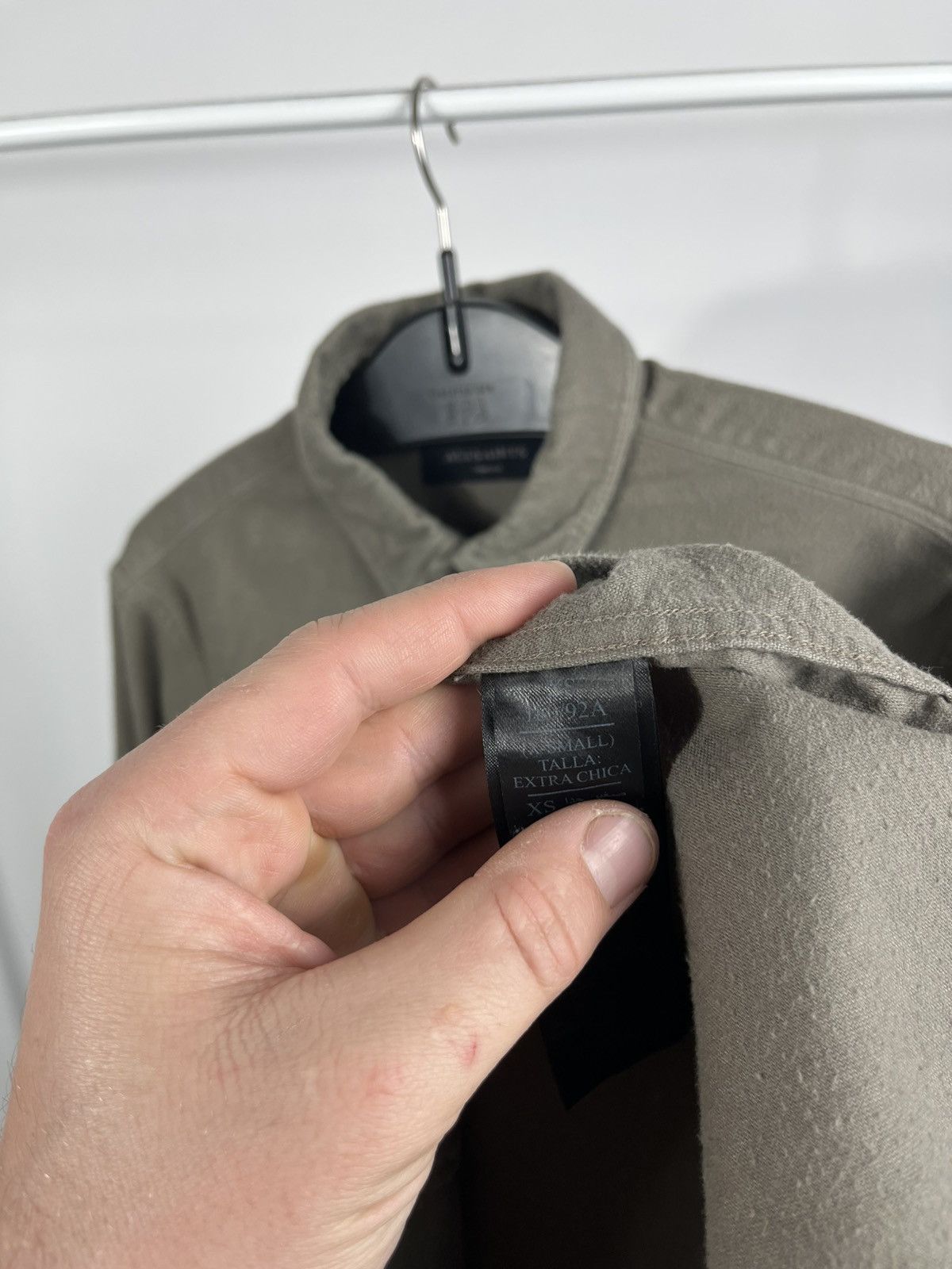 Allsaints AllSaints Khaki Button Up Shirt Minimal Logo Size XS Size US XS / EU 42 / 0 - 5 Thumbnail
