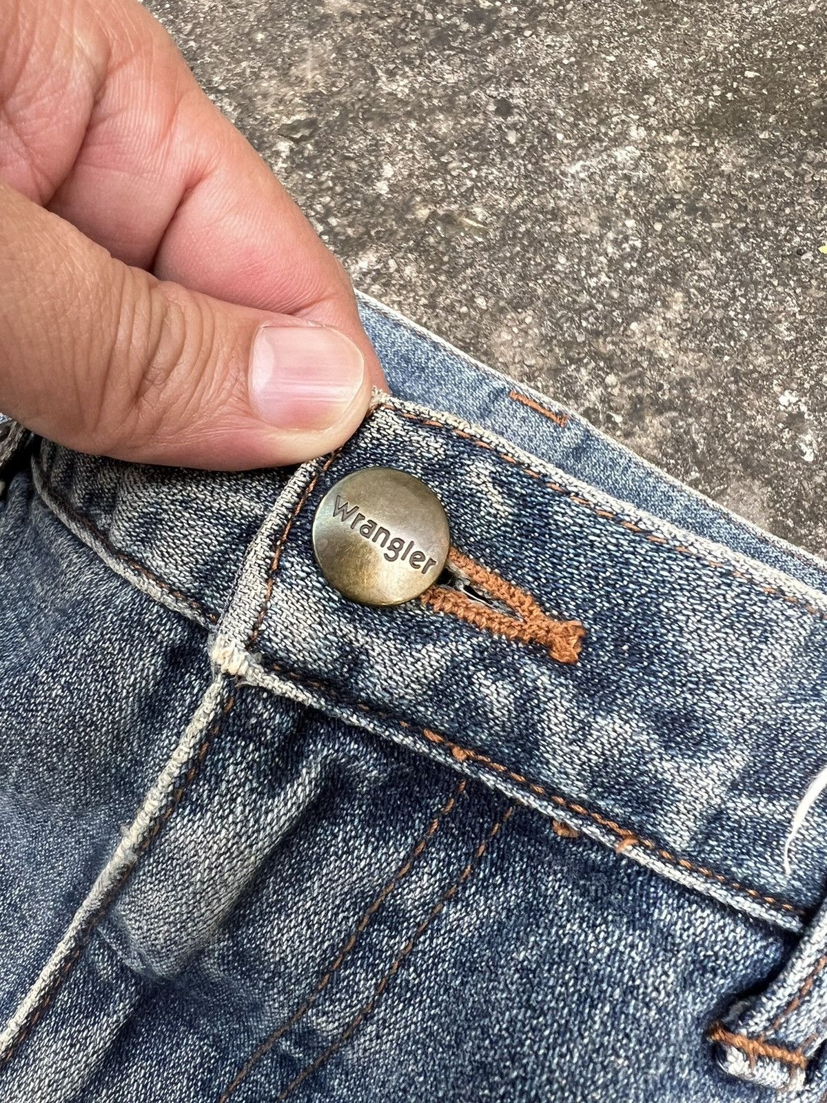 Japanese Brand × Wrangler 💥Flare💥 wrangler Distressed Mud Wash Jeans Size US 30 / EU 46 - 8 Thumbnail