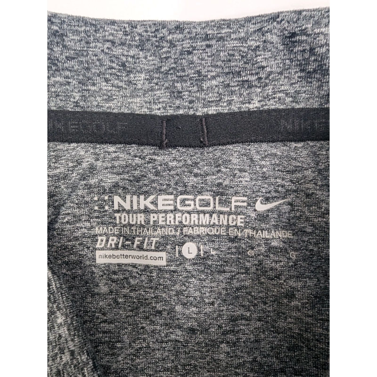 Nike Nike Golf Polo Shirt Mens Large Tour Performance Short Sleeve Gray Yellow 639705 Size US L / EU 52-54 / 3 - 6 Thumbnail