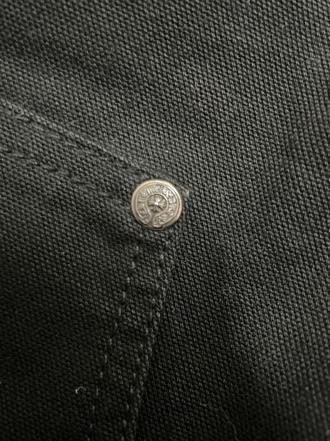 Chrome Hearts Chrome Hearts Double Knee Carpenter Black Canvas Pants Size US 33 - 7 Thumbnail