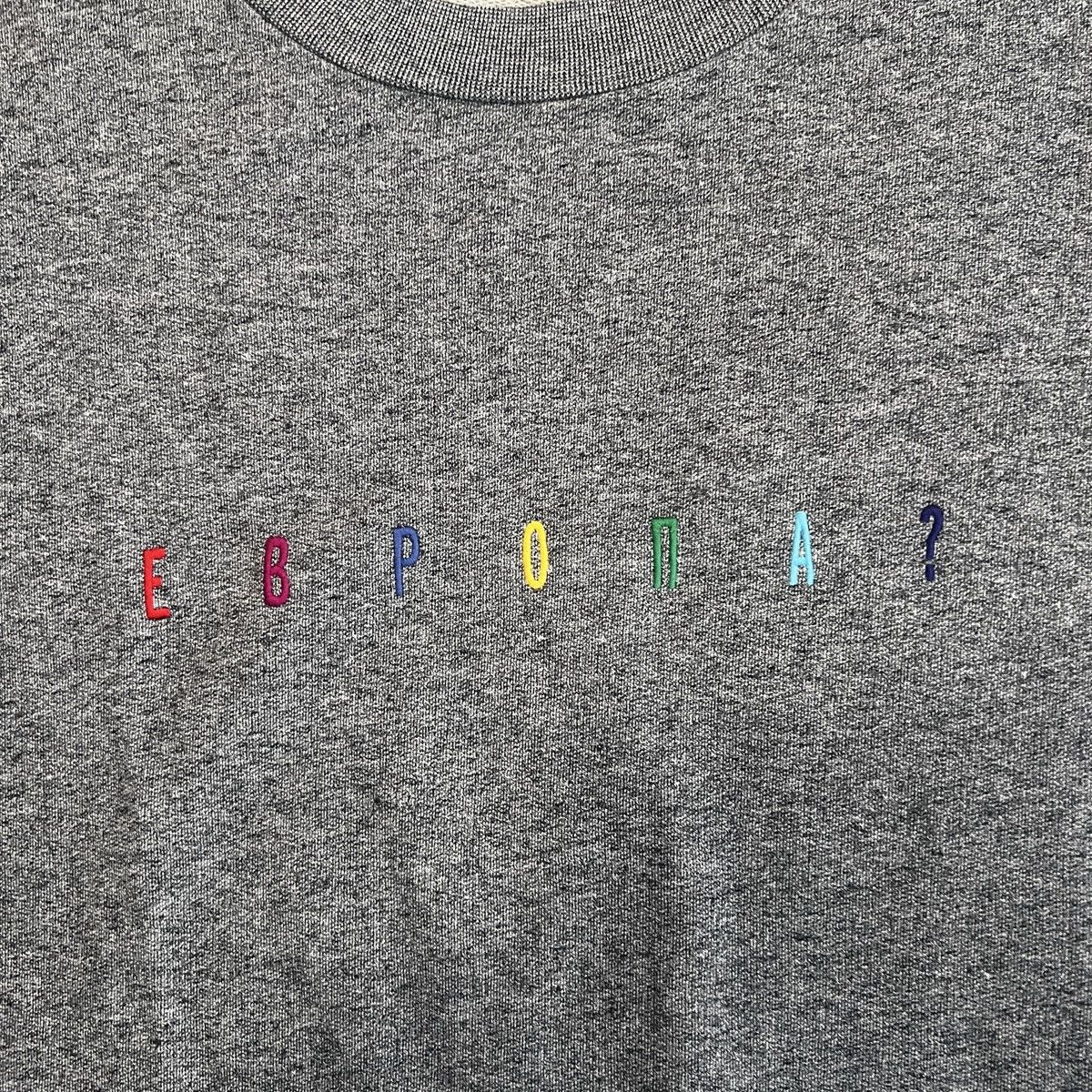 Gosha Rubchinskiy GOSHA RUBCHINSKIY "EUROPA?" EMBROIDERED SWEATSHIRT GREY Size US L / EU 52-54 / 3 - 3 Thumbnail