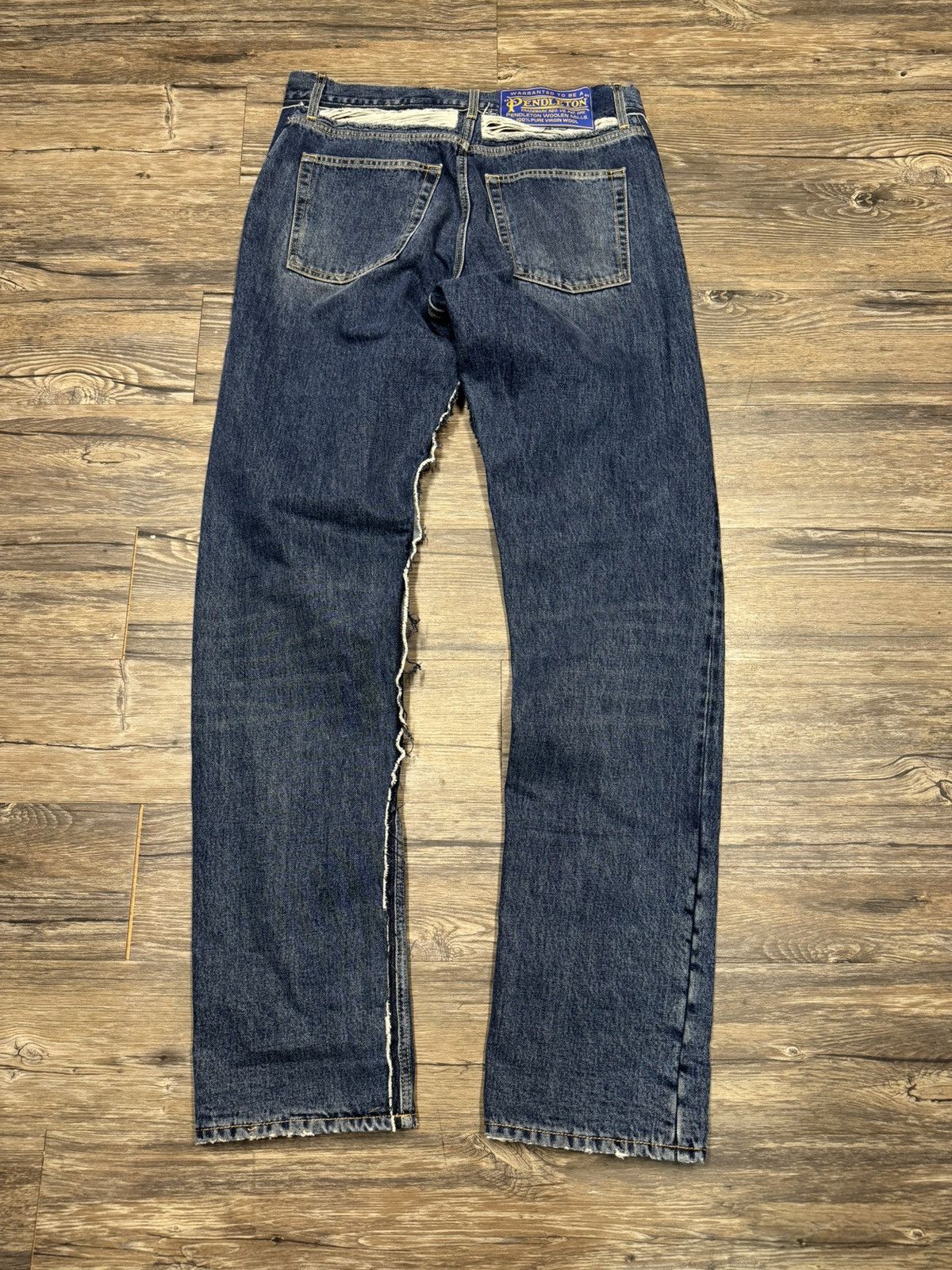 Maison Margiela × Pendleton Maison Margiela x Pendleton Yoke Detail Tapered Jeans Size US 29 - 3 Thumbnail