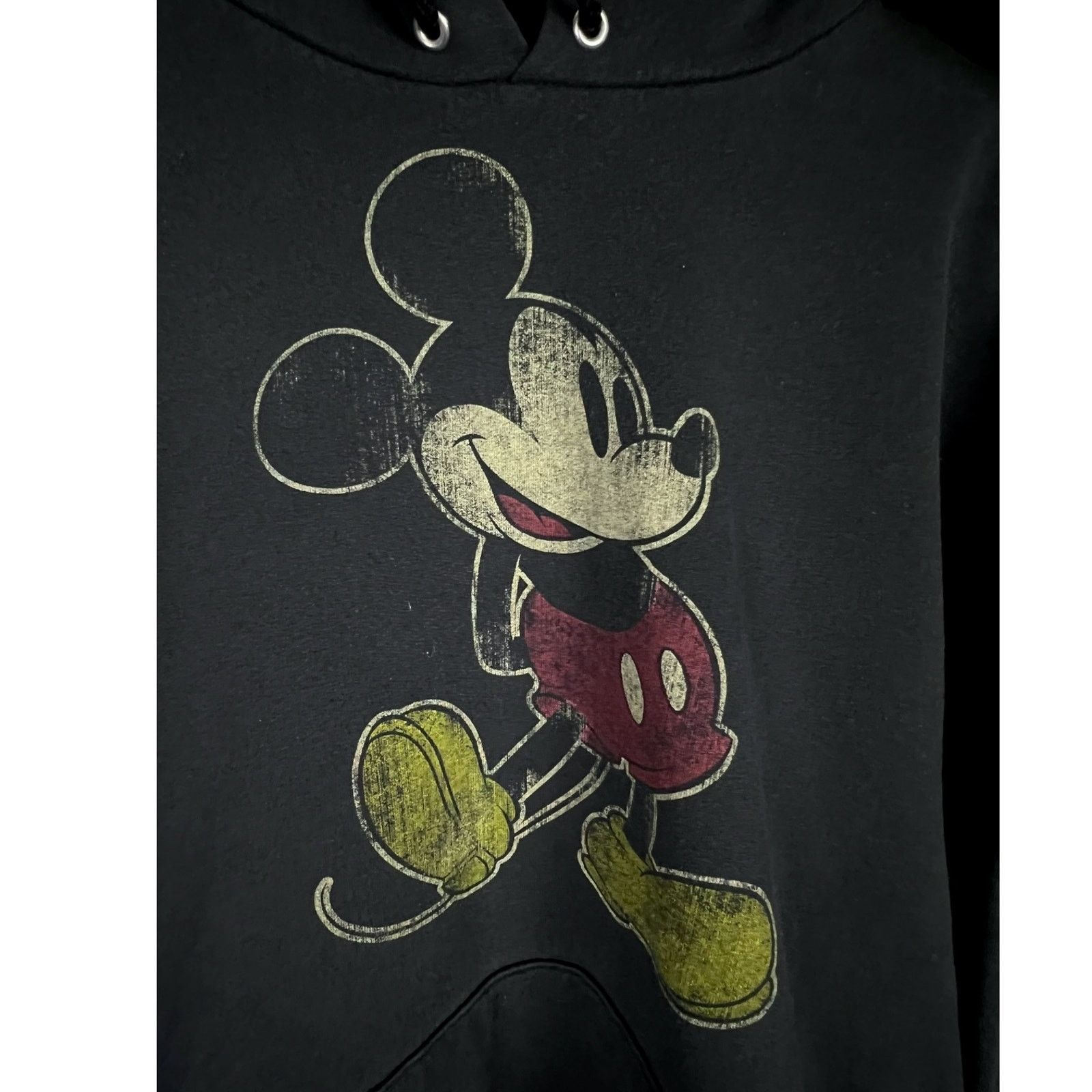 Disney Disneyland Men's Medium Black Retro Distressed Mickey Hoodie Size US M / EU 48-50 / 2 - 3 Thumbnail