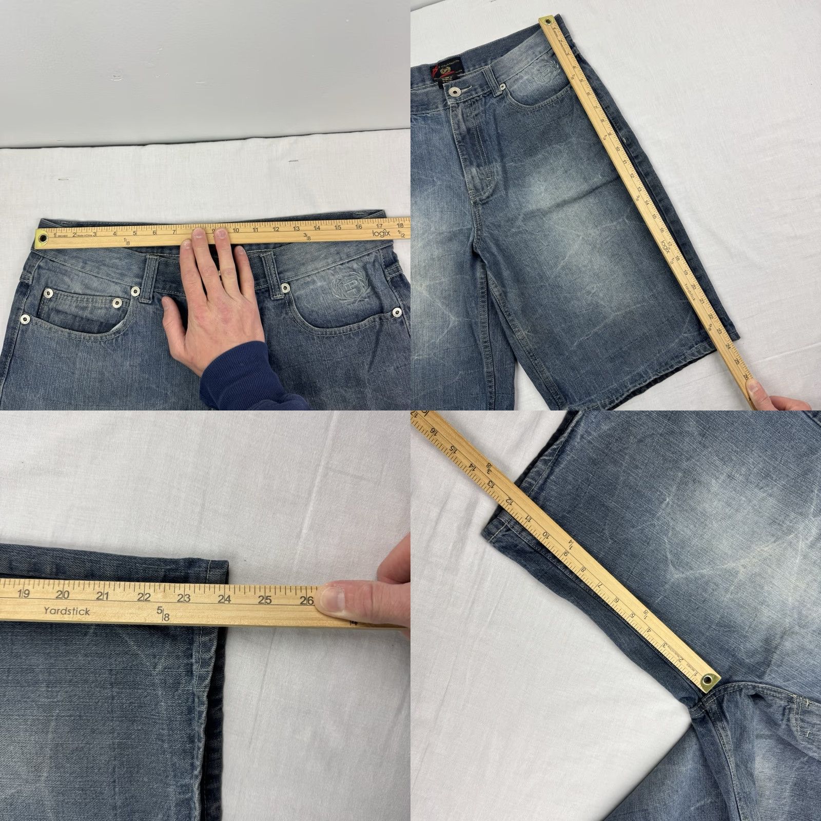 Phat Farm VINTAGE Phat Farm Jeans Shorts Baggy Adult 34 Blue Hip Hop 90s Grunge Y2K Men Mens Size US 34 / EU 50 - 8 Thumbnail