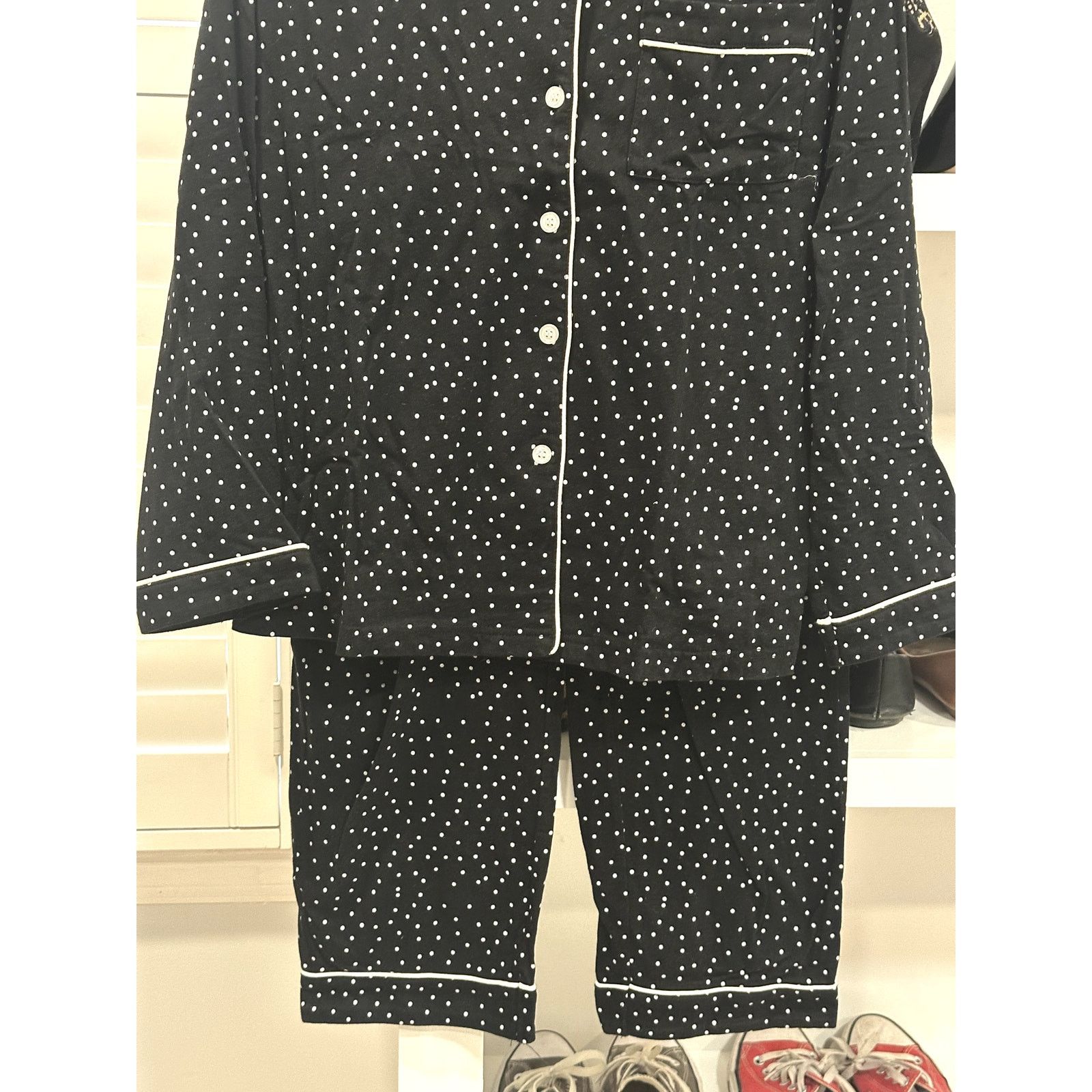 Other Joyarsia Women's Black White Polka Dot Pajama Set S NWOT Size ONE SIZE - 4 Thumbnail