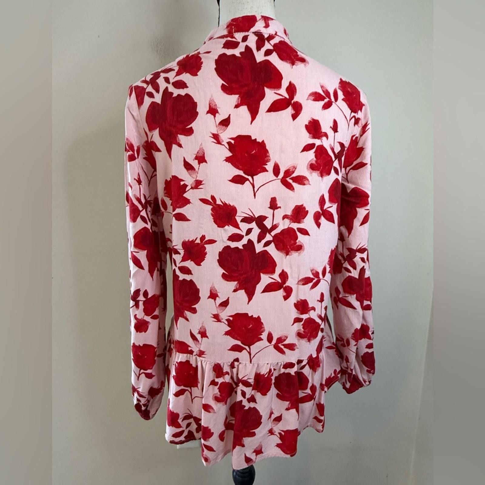 Other Matilda Jane floral pink & red rose boho ruffled top SZ SM Size S / US 4 / IT 40 - 4 Thumbnail
