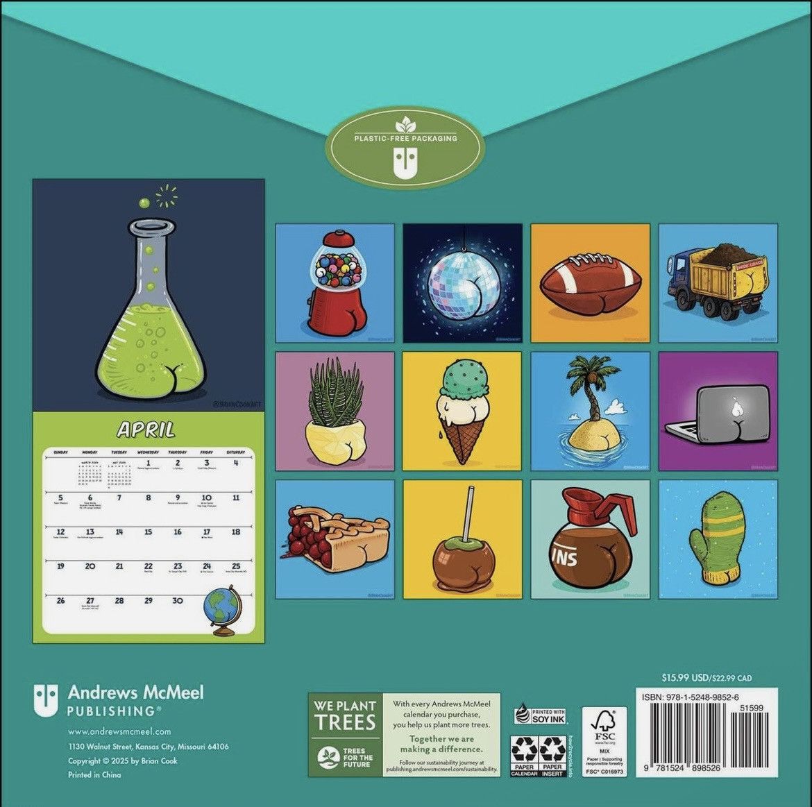Other Andrews McMeel Butts on Things 2026 Wall Calendar Size ONE SIZE - 2 Thumbnail