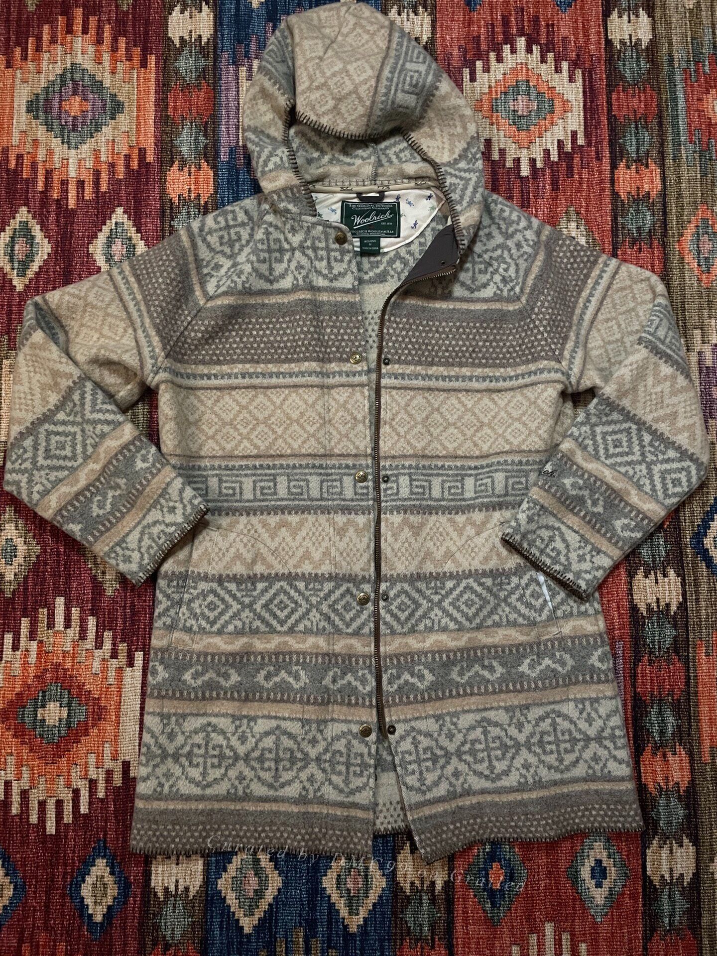 Woolrich Woolen Mills Woolrich Vintage Navajo Fair Isle Wool Coat Size M / US 6-8 / IT 42-44 - 1 Thumbnail