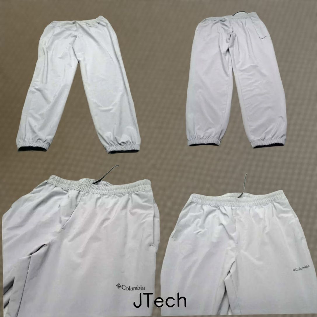 Vintage Columbia Jogger Pants Men Large Gray 32x29 Omni Shield Moisture Wicking Drawstring Adjustable Waist Casual Activewear Running Hiking Gym Workout Size US 33 - 1 Thumbnail