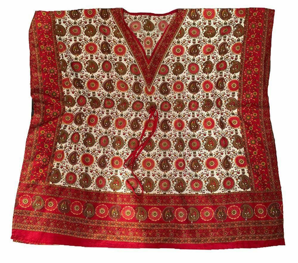 Designer Pre Owned Red Hand Made Blouse L Size L / US 10 / IT 46 - 2 Thumbnail