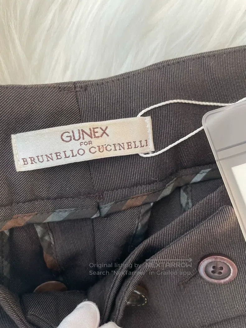 Brunello Cucinelli Brunello Cucinelli Dark Brown Wool Casual Trousers Size 26" / US 2 / IT 38 - 6 Thumbnail