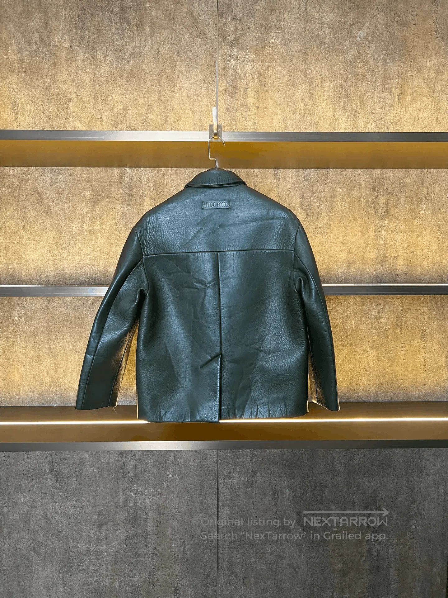 Miu Miu Miumiu Lambskin Slogan Blazer. Size S / US 4 / IT 40 - 2 Thumbnail