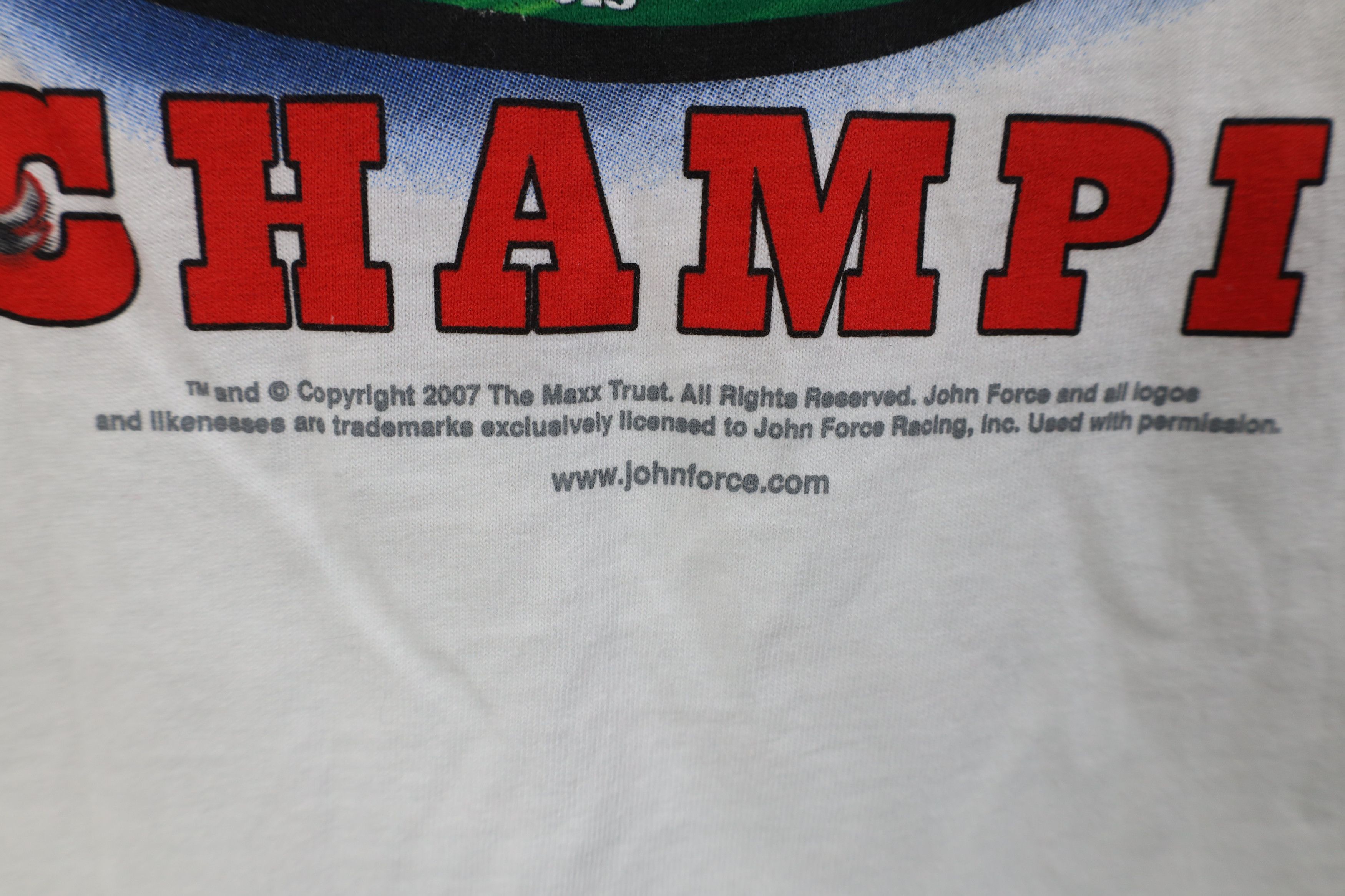 Vintage Deadstock Vintage John Force 14 Time Champion Racing T-Shirt Size US XL / EU 56 / 4 - 12 Thumbnail