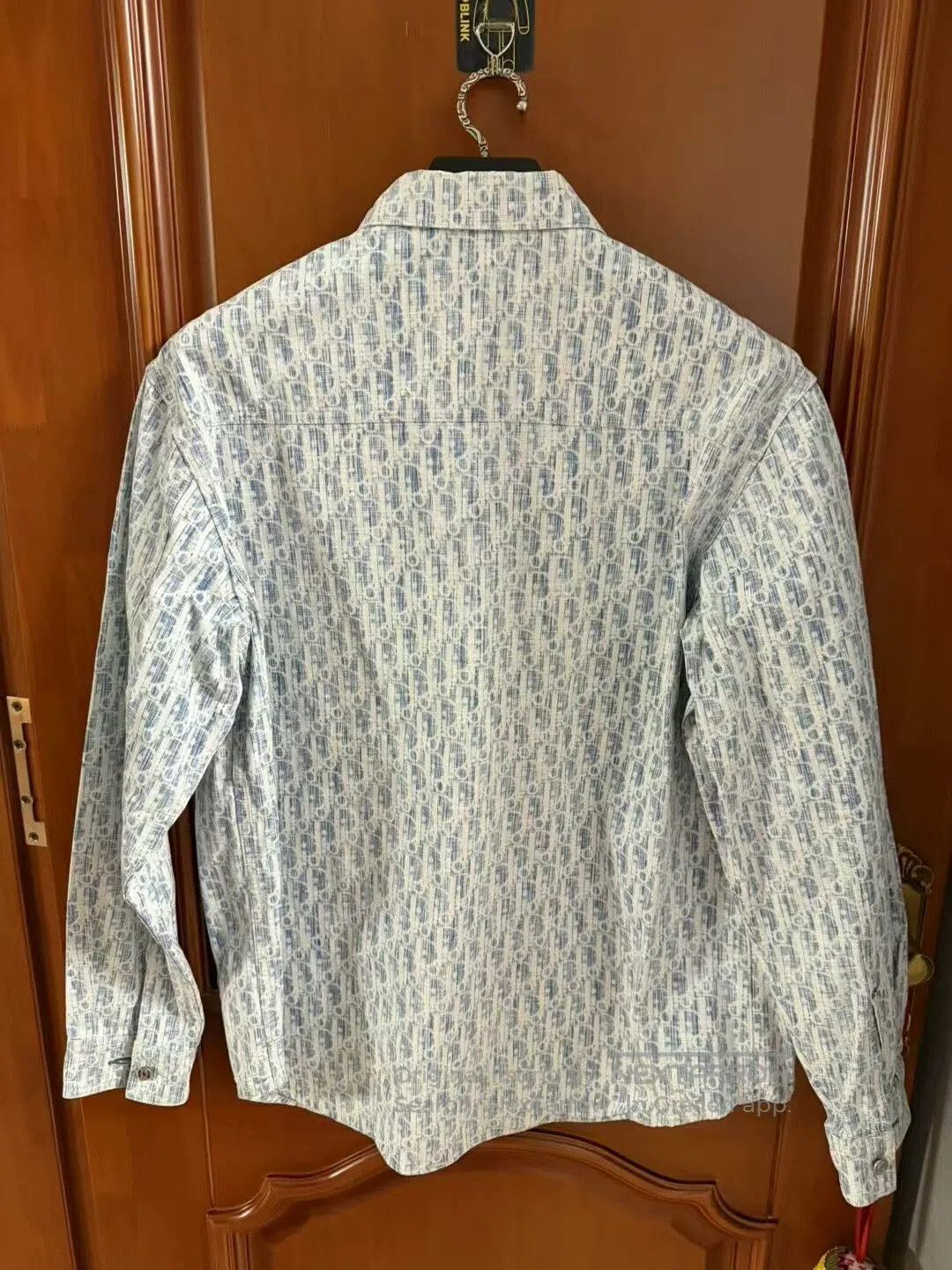 Dior dior blue and white patterned denim shirt. Size US M / EU 48-50 / 2 - 2 Thumbnail