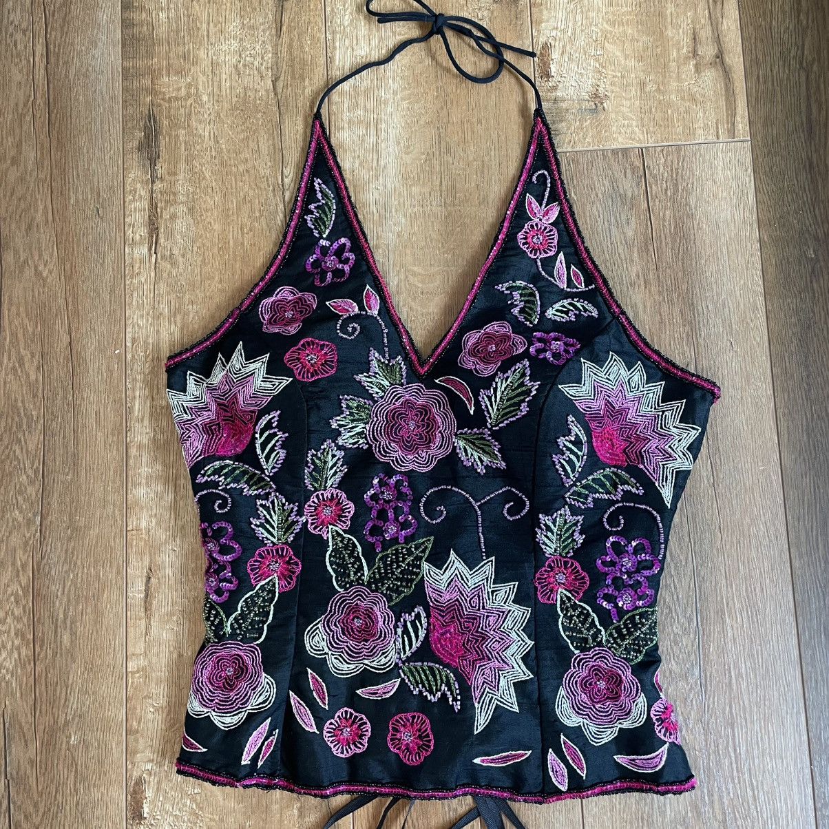 Other Aftershock RARE Y2K Coquette Corset Halter Top Size M / US 6-8 / IT 42-44 - 1 Thumbnail