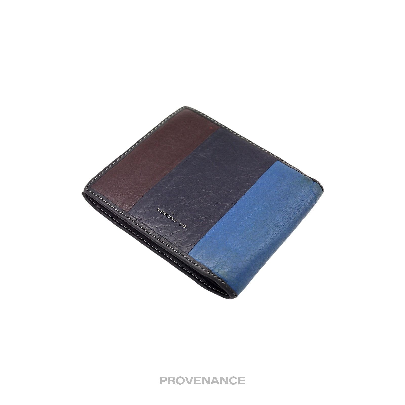 Balenciaga 🔴 Balenciaga Bazaar Bifold Wallet - Blue/Black Patchwork Size ONE SIZE - 4 Thumbnail