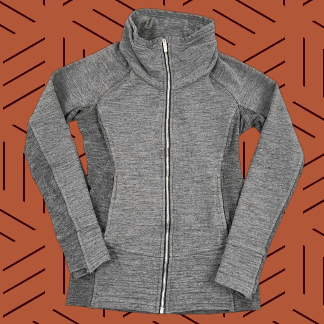 Lululemon Lululemon Jacket Womens Size 6 Heather Gray Full Zip Athletic Fleece Size M / US 6-8 / IT 42-44 - 1 Thumbnail