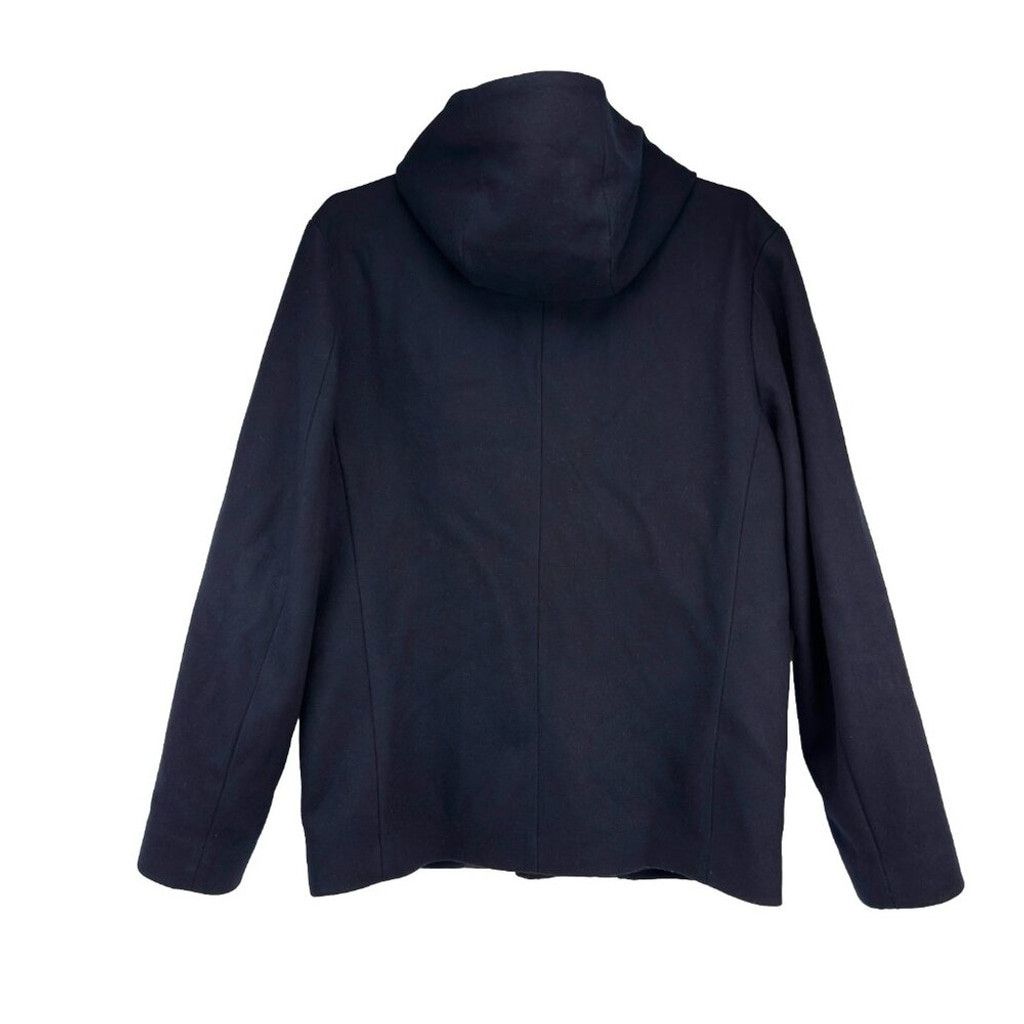 Cos COS Wool Navy Blue Contemporary Fall Hooded Jacket sz 36 R Size US L / EU 52-54 / 3 - 3 Thumbnail