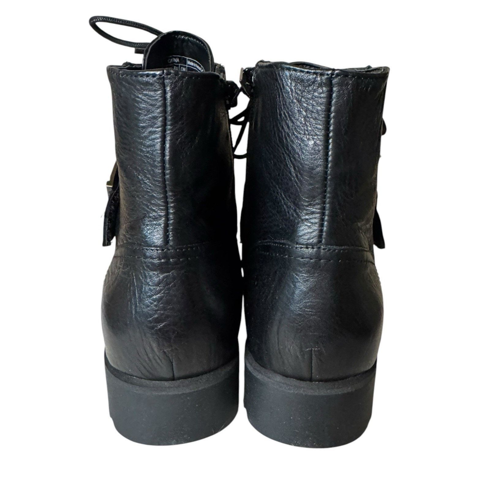Vionic Vionic NEW Women's Black Leather Catina Combat Boots Size 9 Size US 9 / IT 39 - 4 Thumbnail