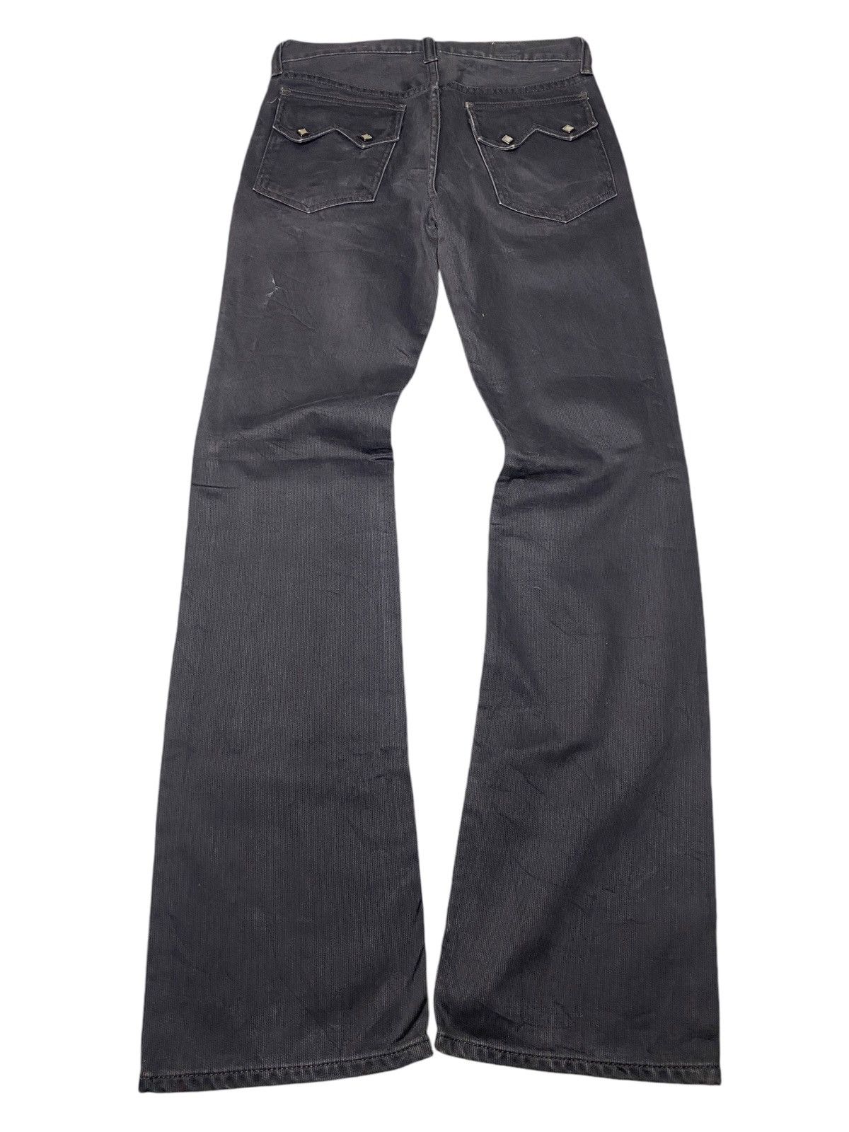 If Six Was Nine 2000's West Ride Flared Stripe Biker Pants Size US 28 / EU 44 - 5 Thumbnail