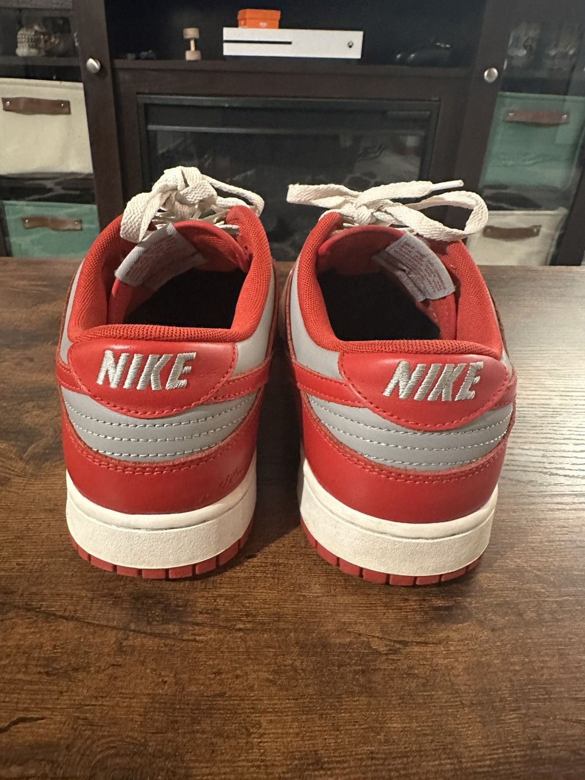 Nike Nike Dunk Low Retro UNLV (2021) Grey and Varsity Red Size US 12 / EU 45 - 4 Thumbnail