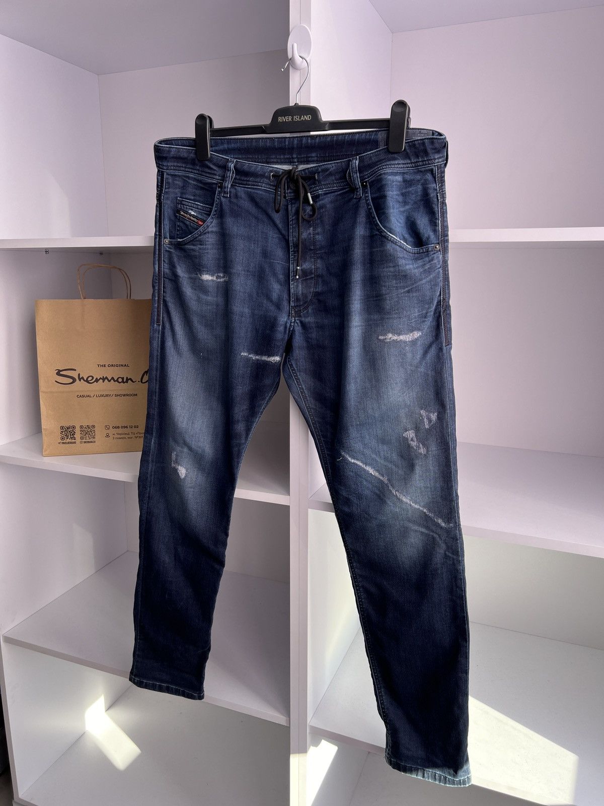 Diesel × Vintage Vintage Diesel Krooley CB-Ne Blue Denim Jeans Size US 34 / EU 50 - 4 Thumbnail