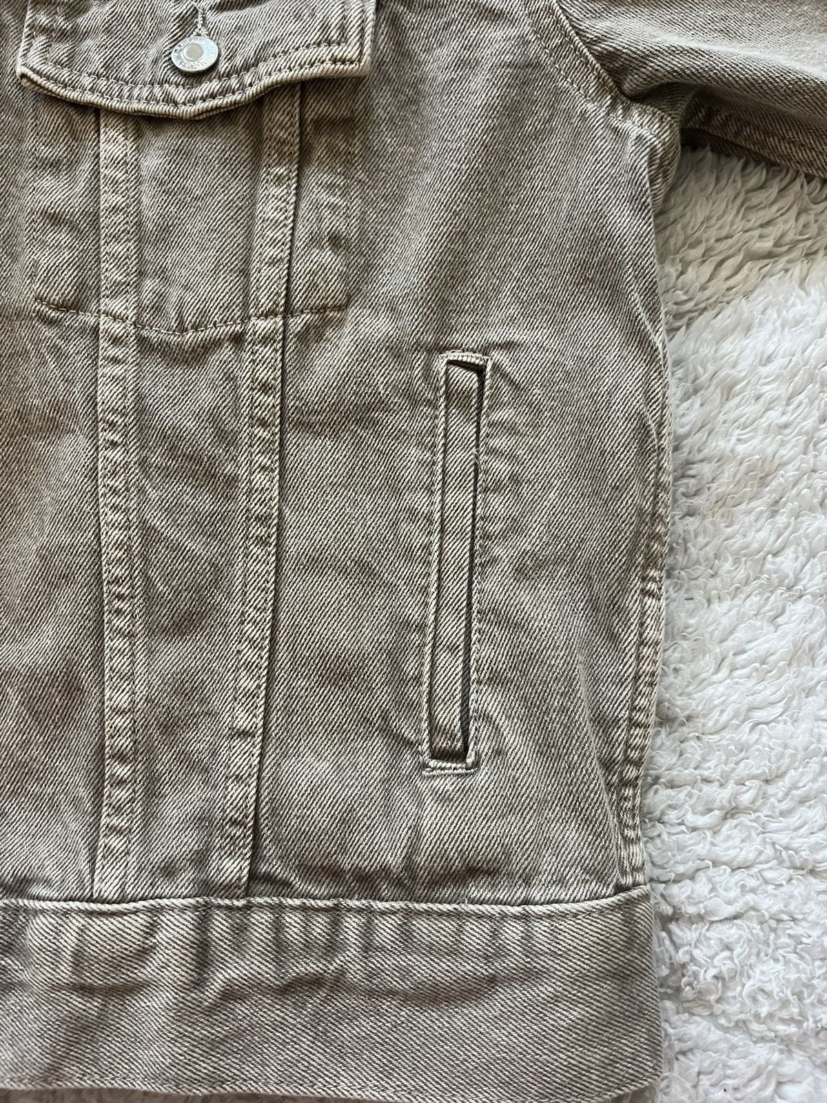 Vintage Beige jean jacket Size S / US 4 / IT 40 - 3 Thumbnail