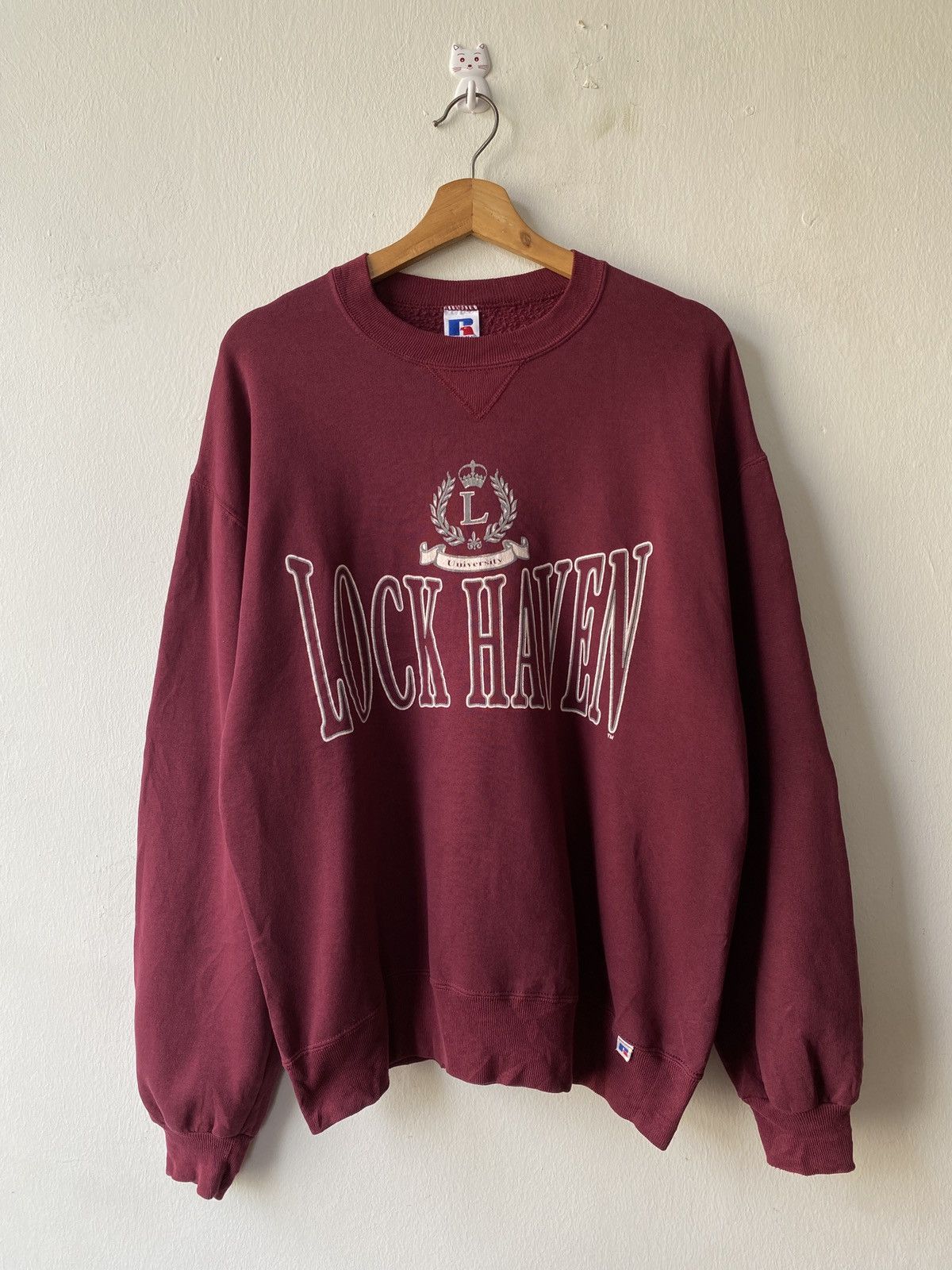 Russell Athletic × Vintage 1990s - Lock Haven University Sweatshirt Size US L / EU 52-54 / 3 - 3 Thumbnail