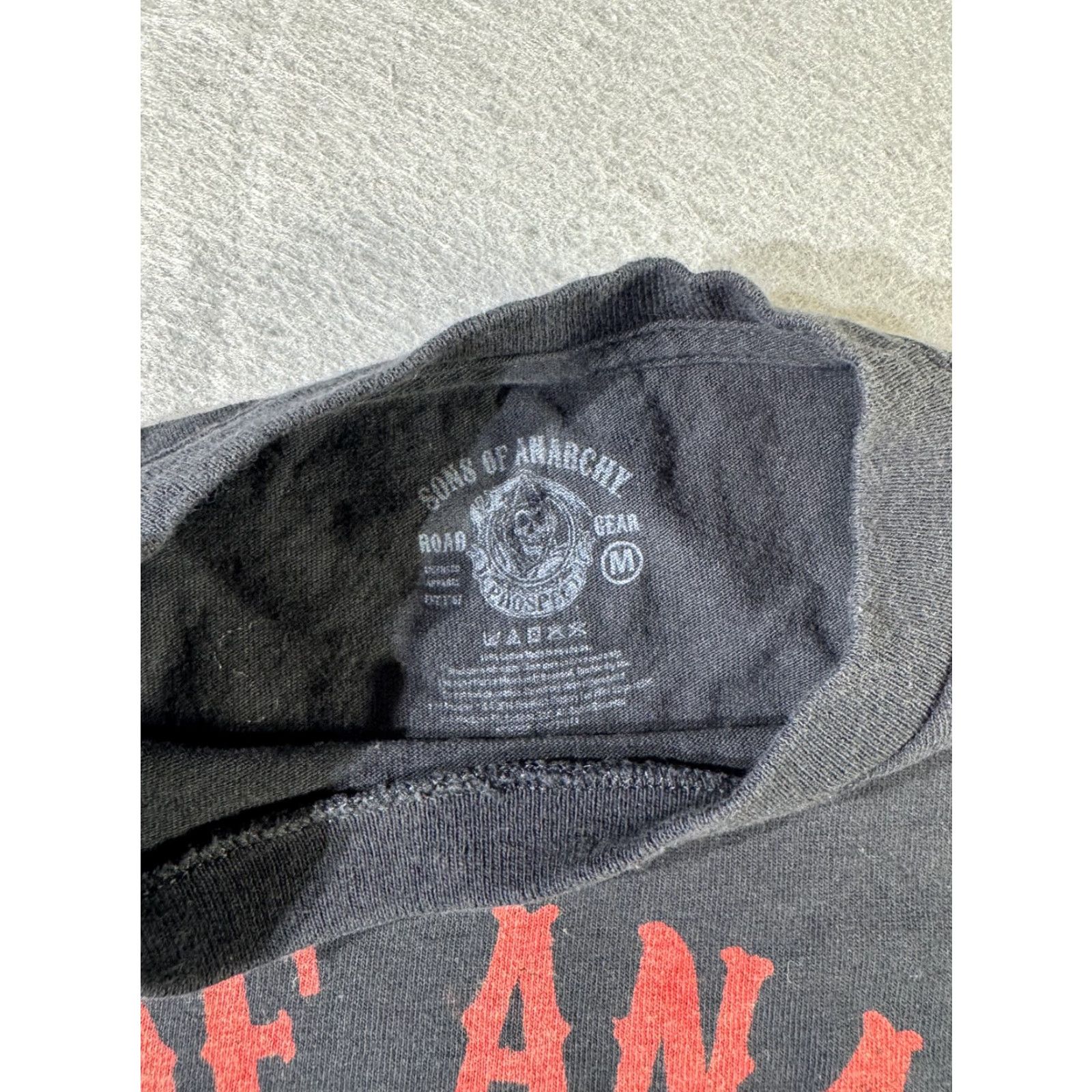 Vintage Sons of Anarchy Shirt Mens Medium Black Reaper Flag Graphic Tee FX TV Show Size US M / EU 48-50 / 2 - 4 Thumbnail
