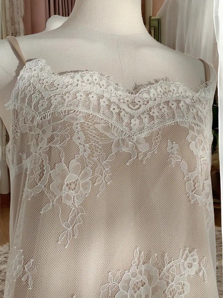 Other Spring Flower Embroidery Lace Two-Piece Midi Dress Size ONE SIZE - 2 Thumbnail