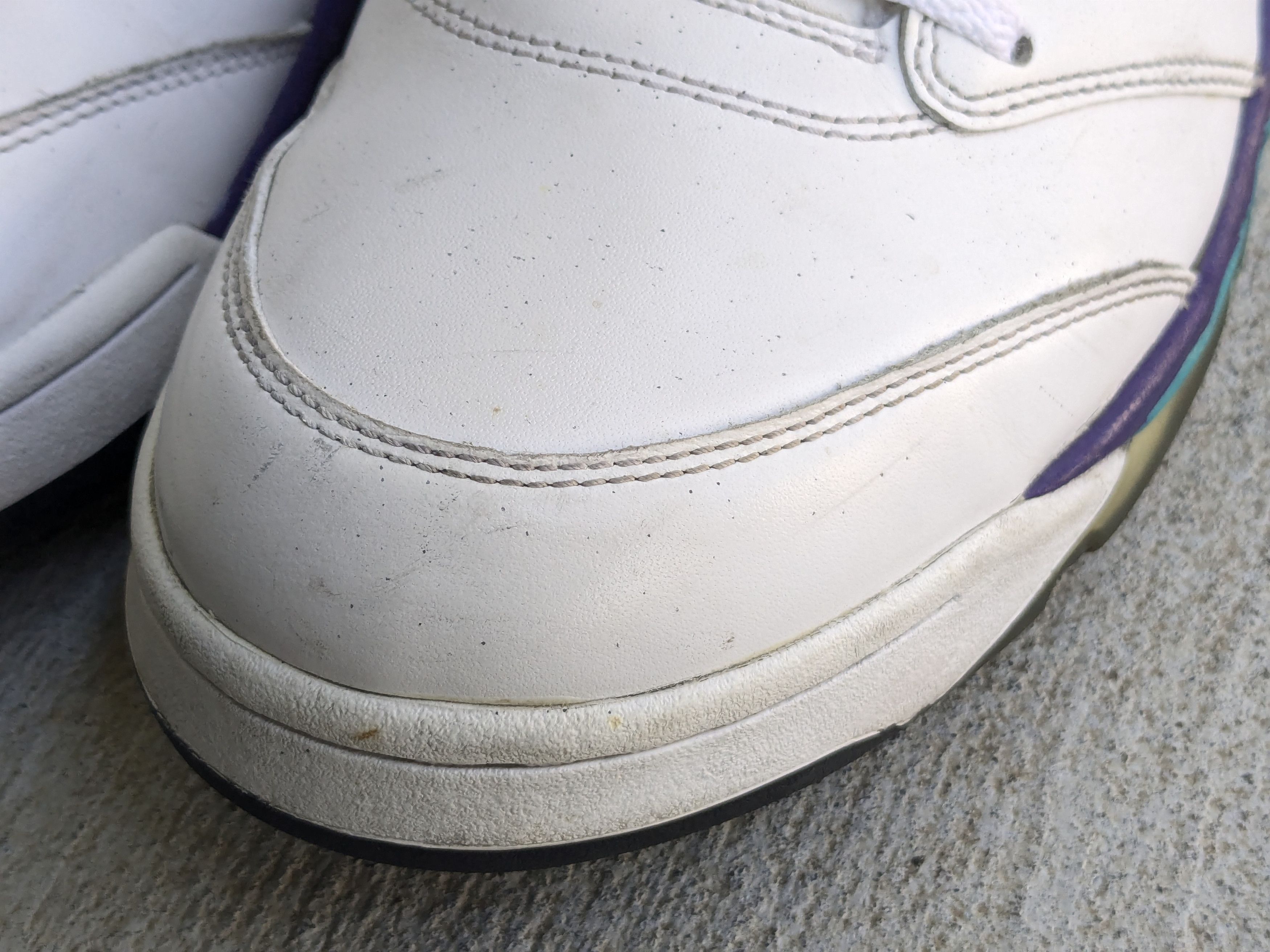 Jordan Brand Nike Air Jordan 5 Retro Grape 2013 White Purple 136027-108 Size US 12 / EU 45 - 4 Thumbnail