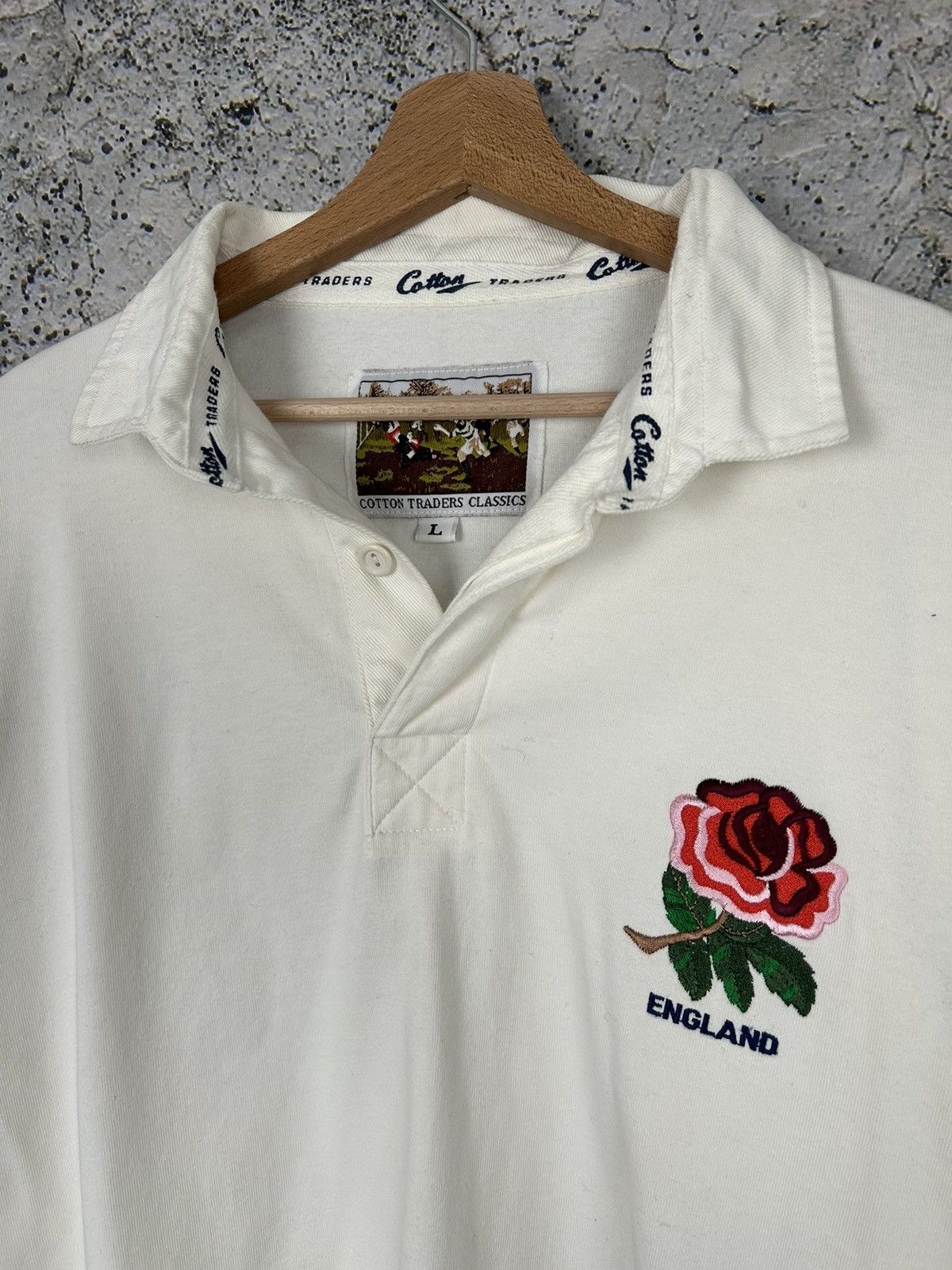 Vintage Vintage England Rugby Jersey Sportswear 90s Hype Size US L / EU 52-54 / 3 - 3 Thumbnail