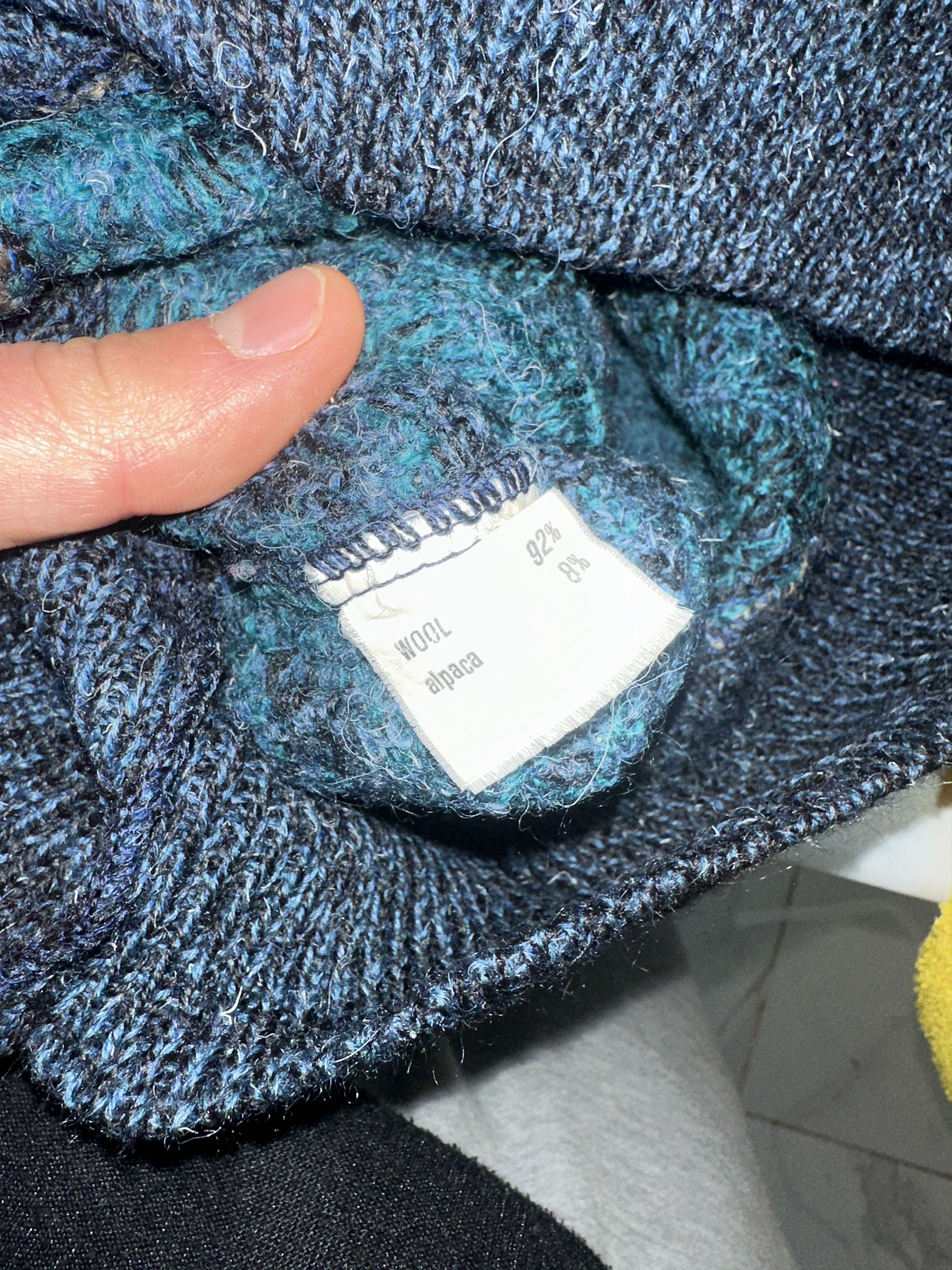 Missoni 90s Missoni Uomo Floral Knit Navy Cardigan Sweater Size M 50 Size US M / EU 48-50 / 2 - 12 Thumbnail