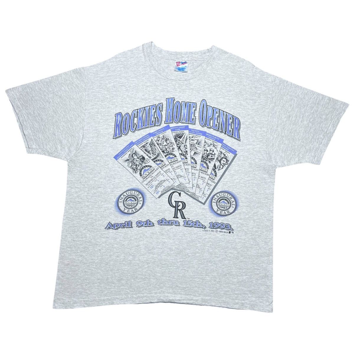 MLB 1993 MLB Colorado Rockies Inaugural Year Spell Out T-Shirt Size US XL / EU 56 / 4 - 1 Thumbnail