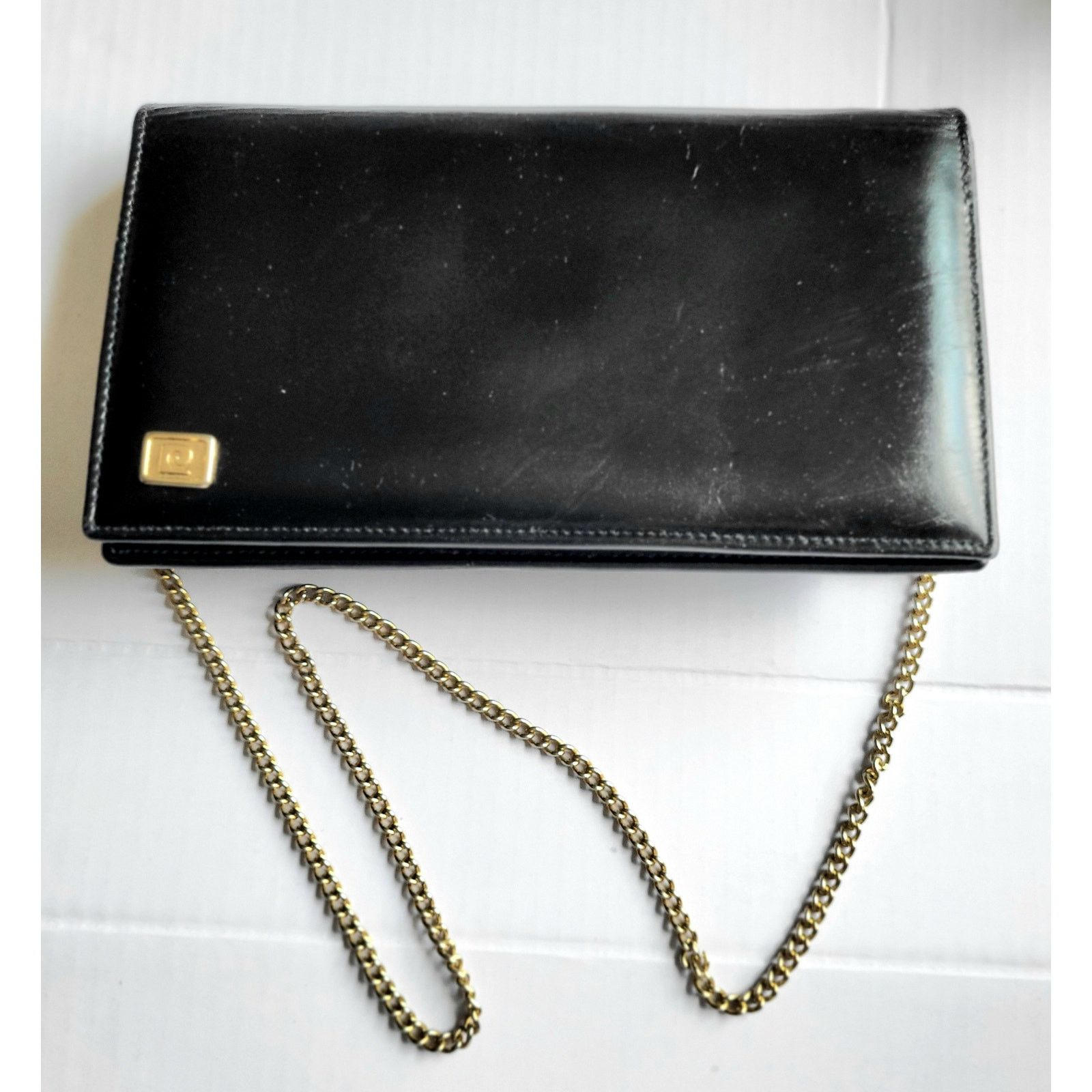 Pierre Cardin Vintage Pierre Cardin Clutch Shoulder Bag Black Leather 70s Size ONE SIZE - 5 Thumbnail