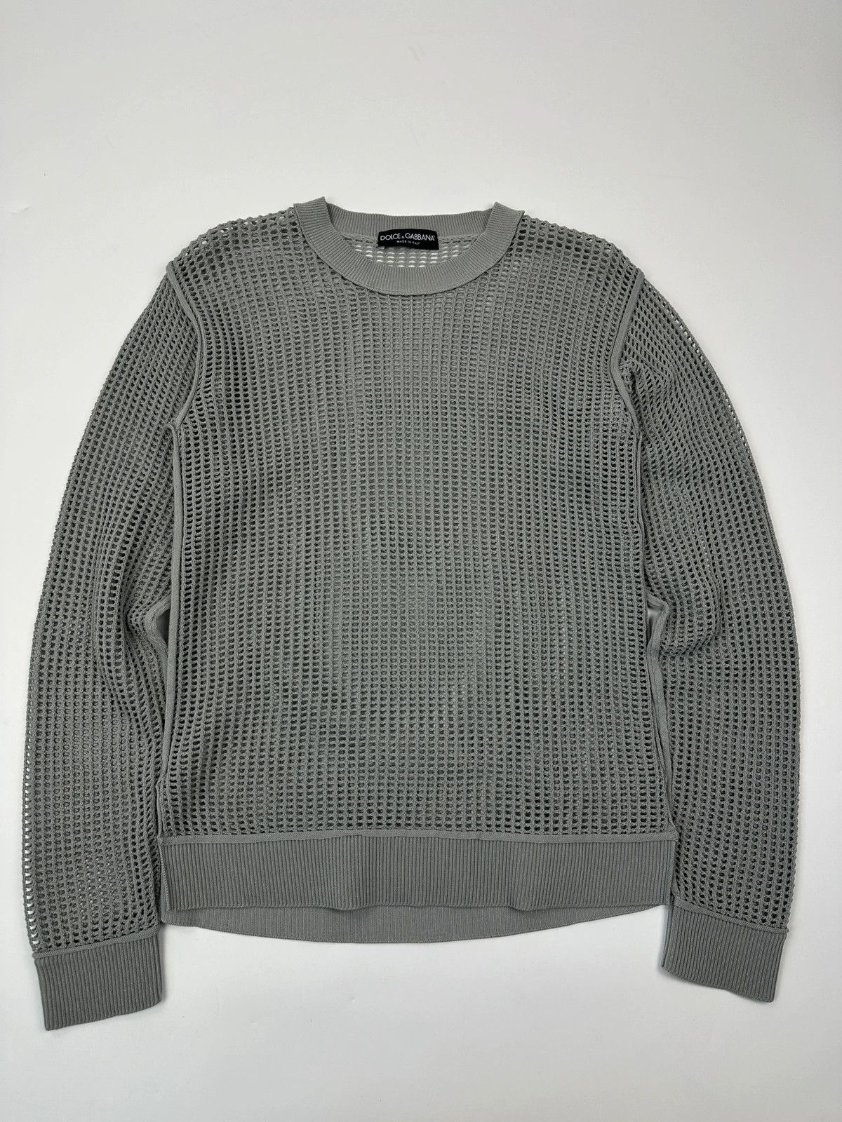 Dolce & Gabbana Dolce & Gabbana 00’s Grey Mesh Knit Sweater Size US M / EU 48-50 / 2 - 3 Thumbnail