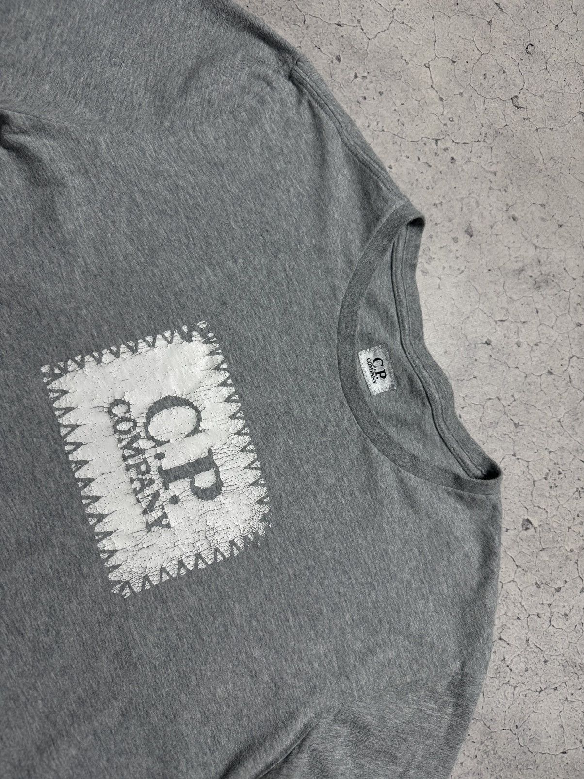 C.P. Company × Vintage C.P Company Vintage Big Logo Grey T-Shirt Size US L / EU 52-54 / 3 - 5 Thumbnail