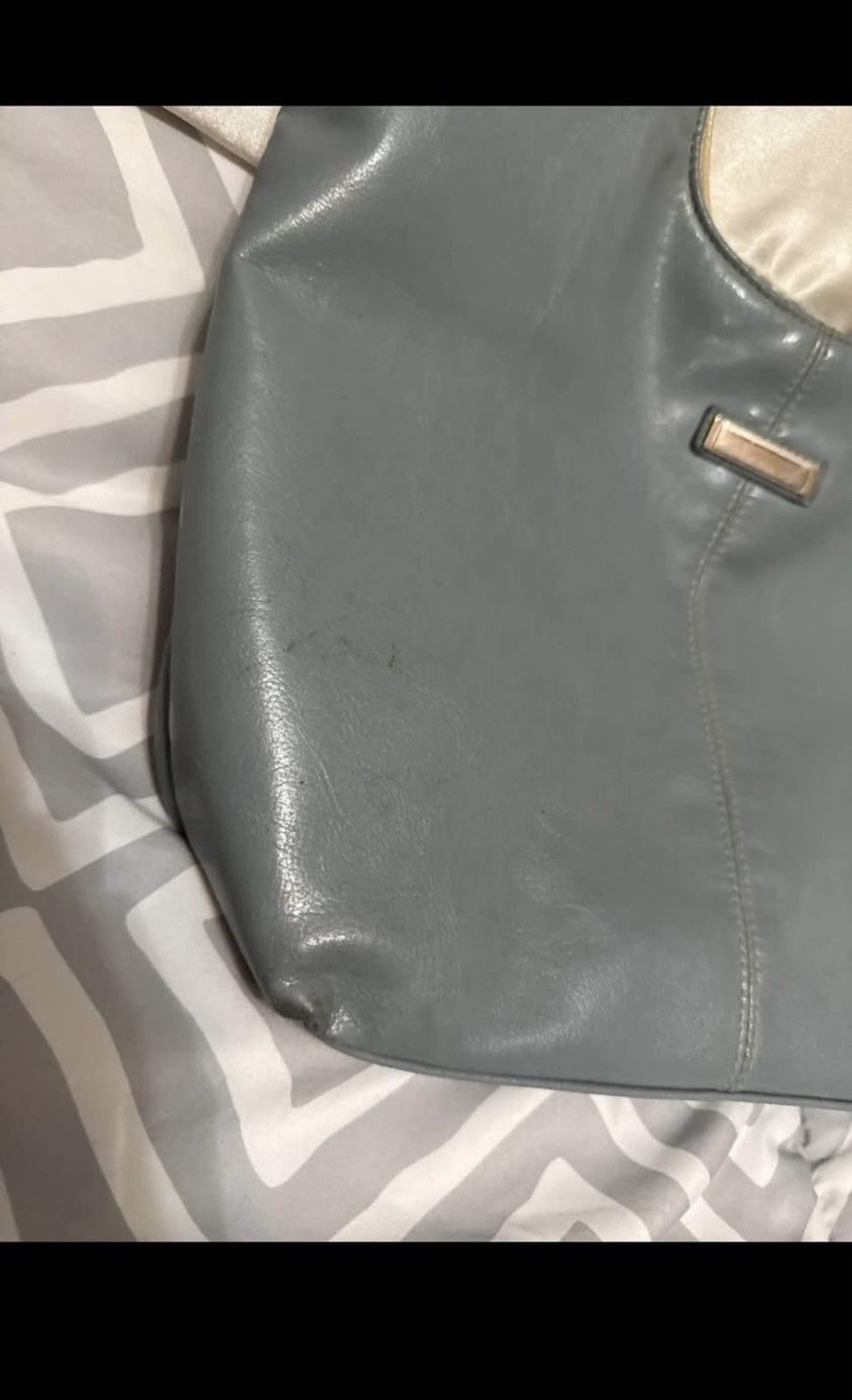 Other Blue leather shoulder bag with tan/khaki interior Size ONE SIZE - 4 Thumbnail
