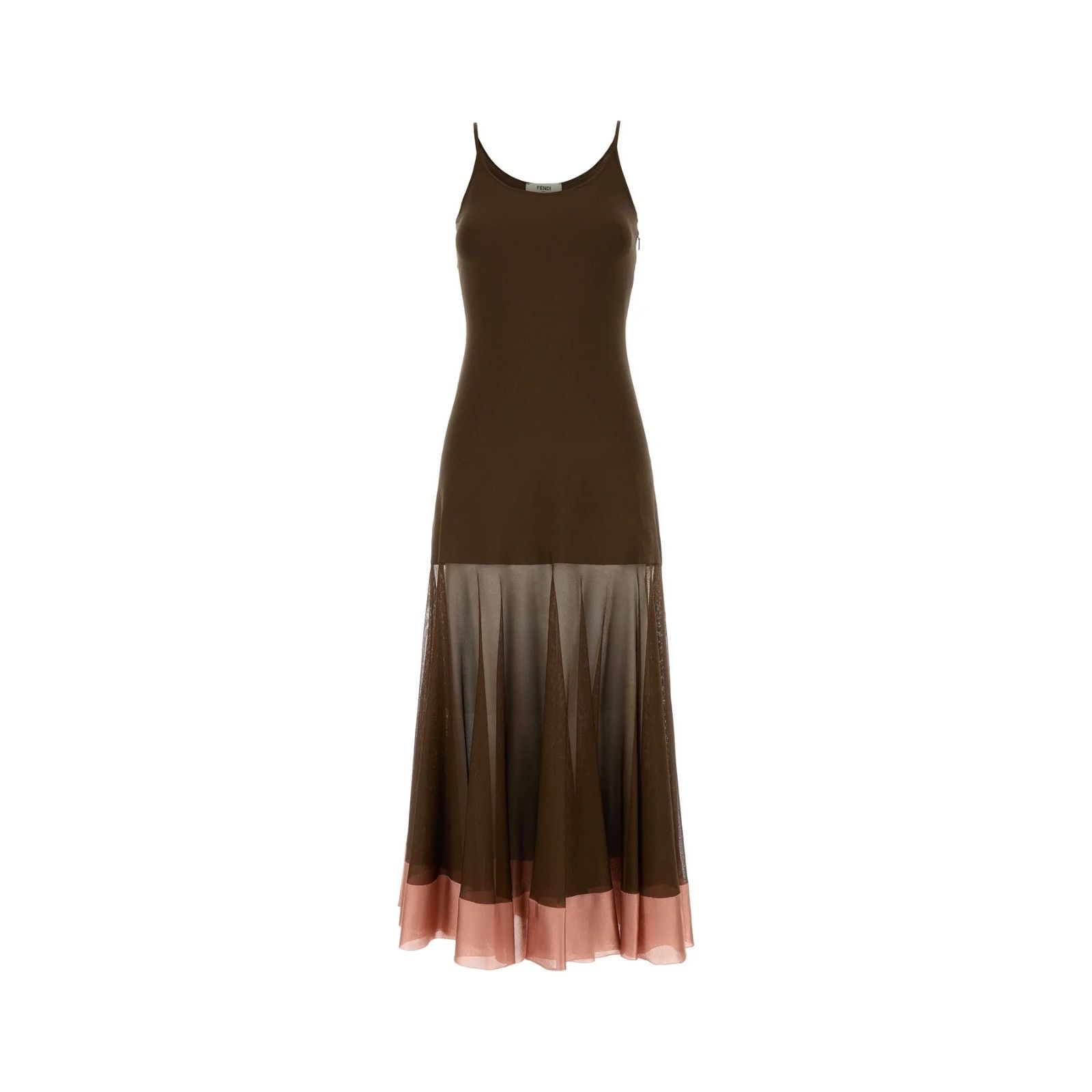 FENDI Chocolate Viscose Blend Dress New & Authentic (Women's