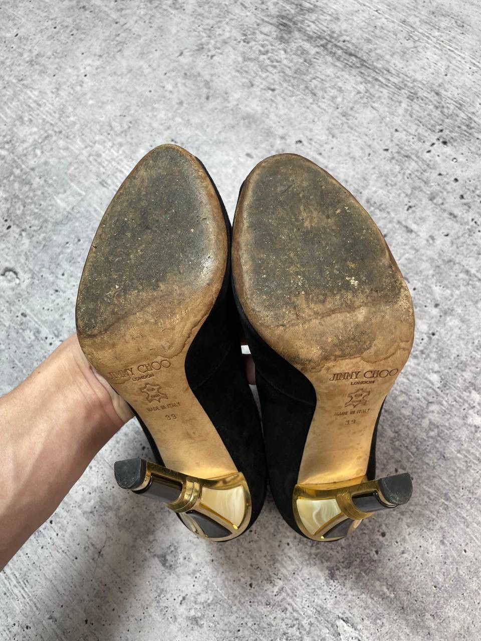 Jimmy Choo Vintage Rare Jimmy Choo Peep Toe Sculptural Heels Y2K Size US 8 / IT 38 - 6 Thumbnail