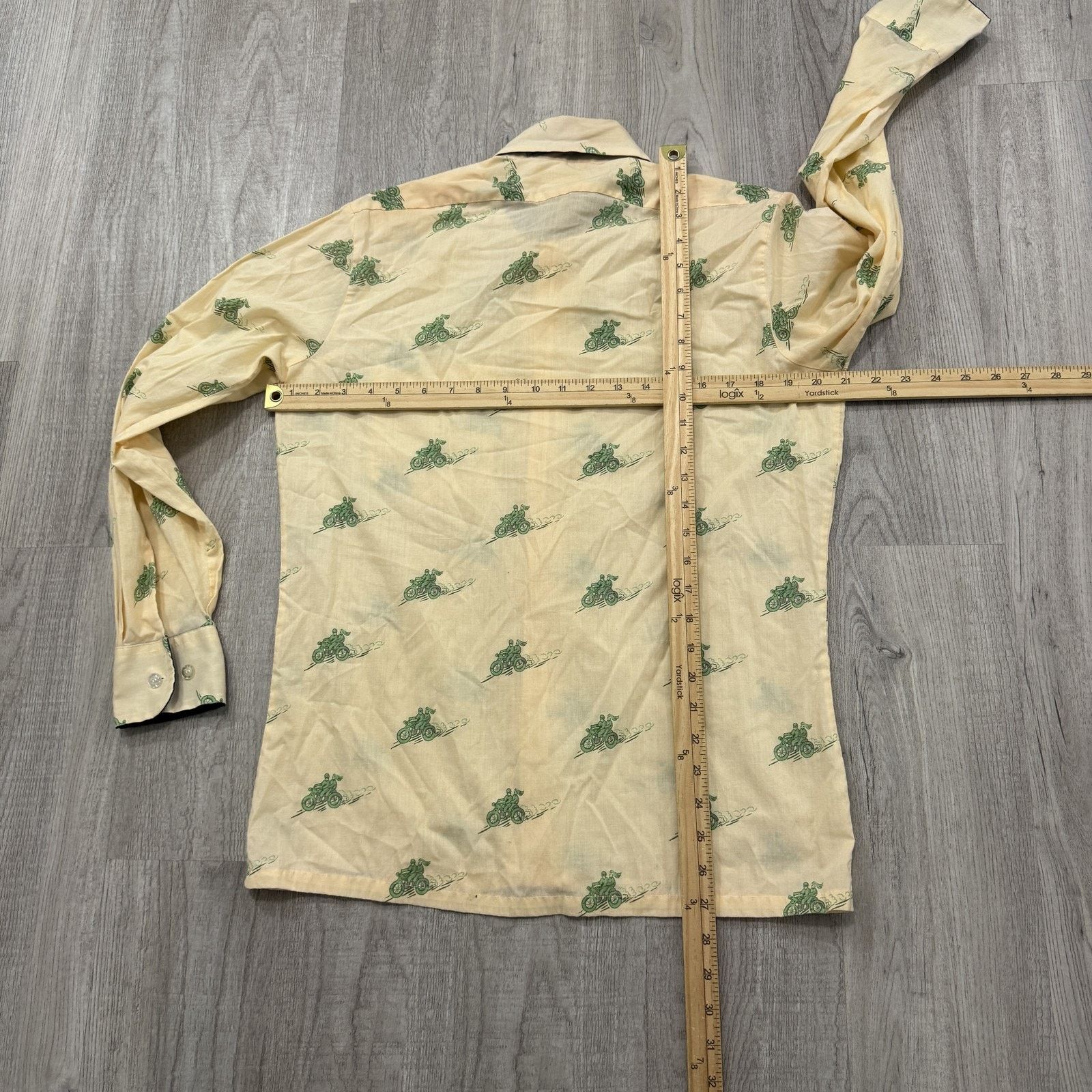 Vintage Vintage Double-It Youngbloods Shirt Mens 15 Motorcycle Print Size US L / EU 52-54 / 3 - 8 Thumbnail