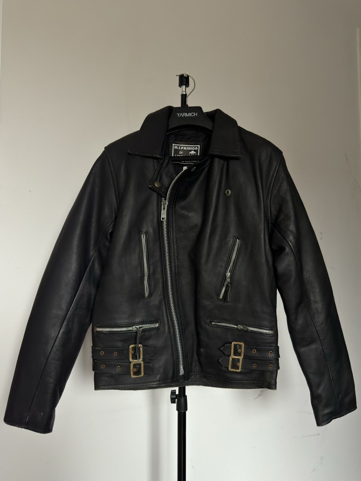 Vintage Biker Leather Multi Zipped Jacket Kosuha Size US M / EU 48-50 / 2 - 1 Thumbnail